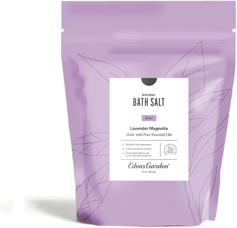 Edens Garden Relaxing Salt Soak Lavender Magnolia Blend Pure Essential Oil