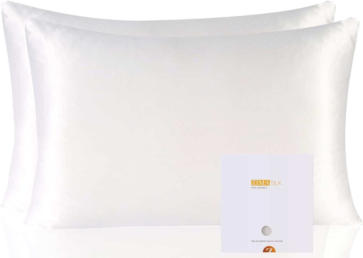 ZIMASILK 100% Pure Mulberry Silk Pillow Cases for Hair and Skin, Standard