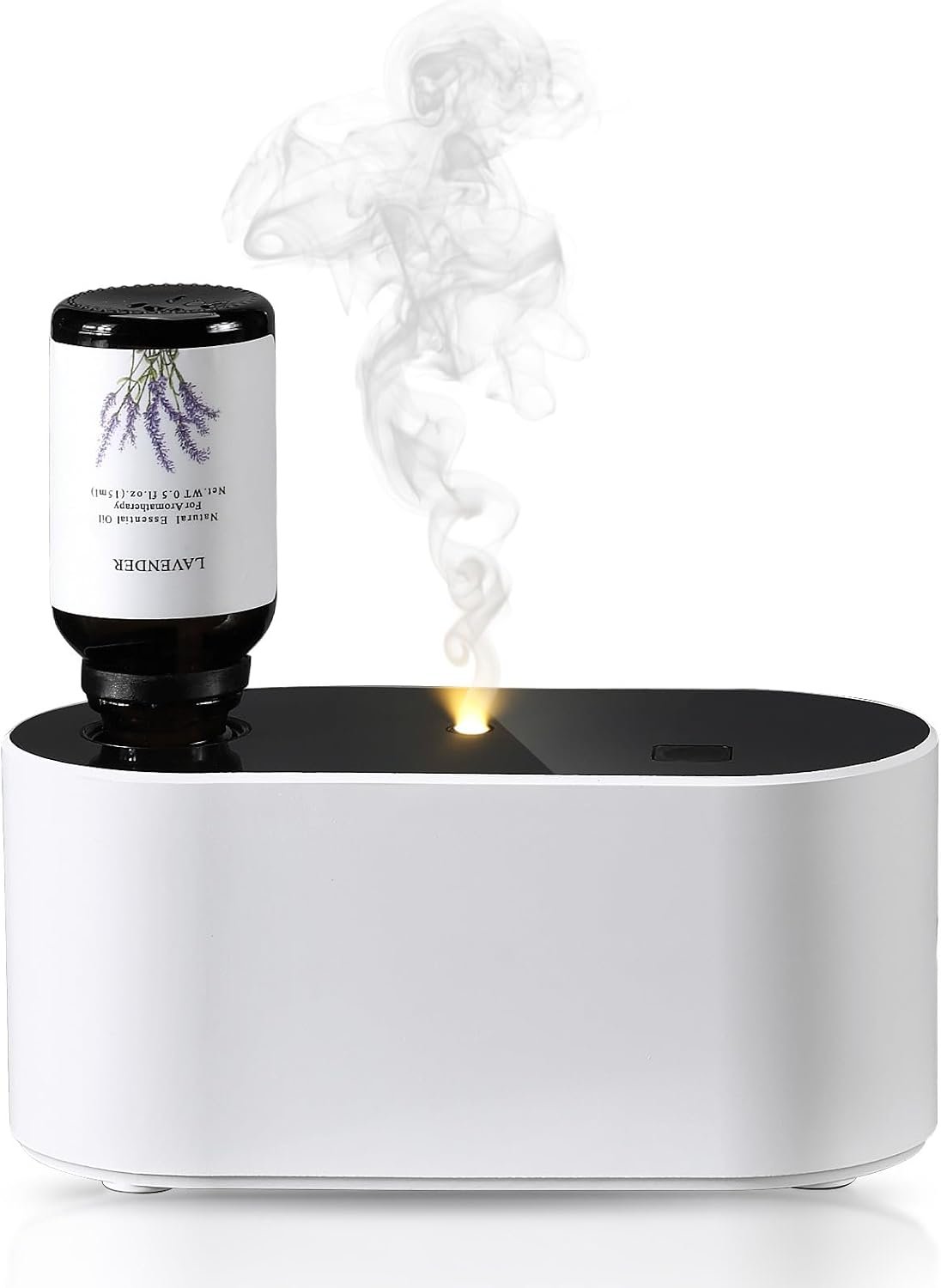 Lecdura Waterless Diffuser for Essential Oil, Battery Operated Scent Air Aromatherapy Diffuser, Mini Aroma Diffusers with 3 Intermittent Mist Modes, Cycle Start for 400-700 sq.ft Home Office Bedroom.