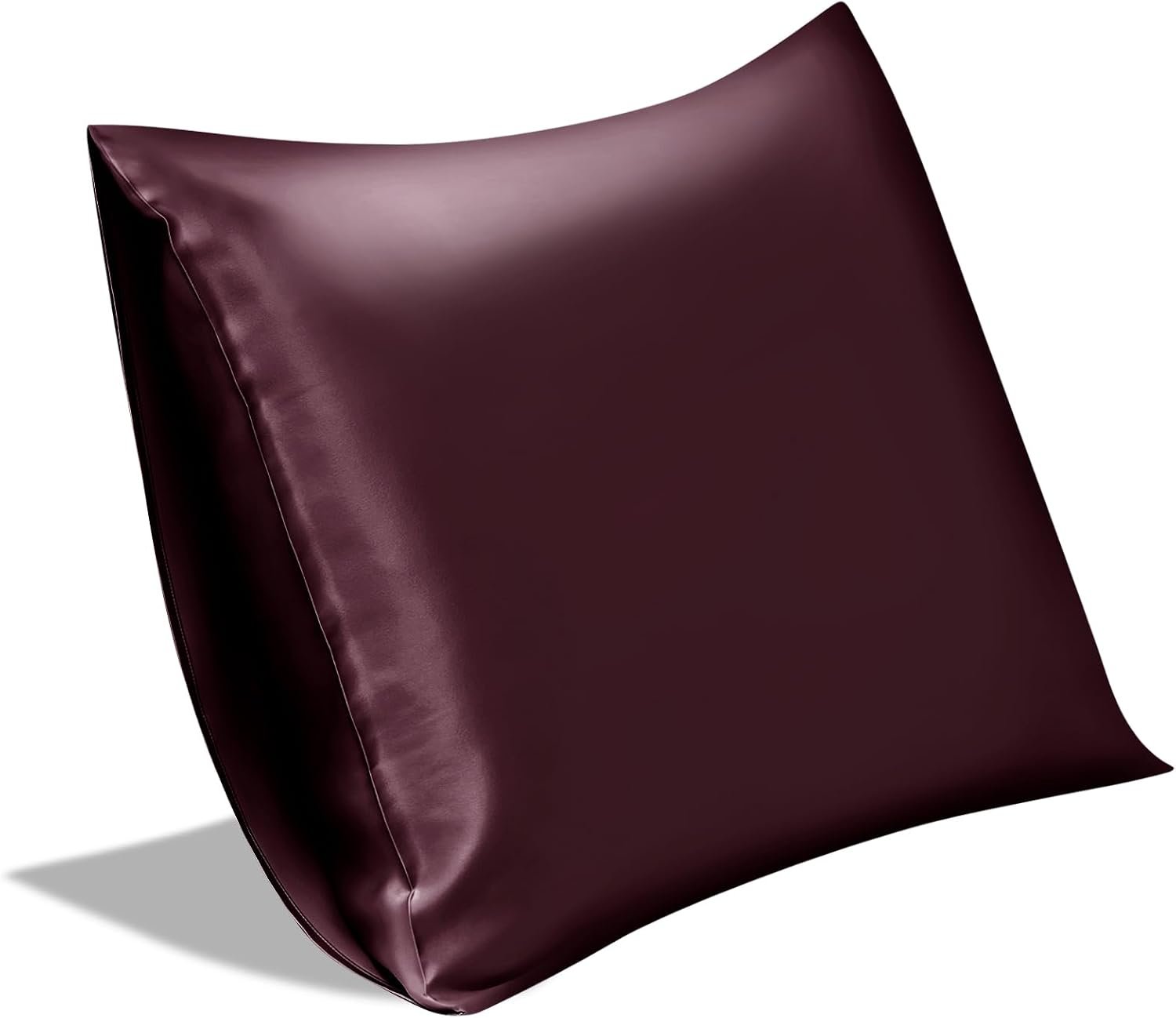 100% Mulberry Silk Envelope Pillowcase for Hair and Skin Without Zipper, 19 Momme Grade 6A, 1pc, Burgundy, Standard Size 20×26 Inches