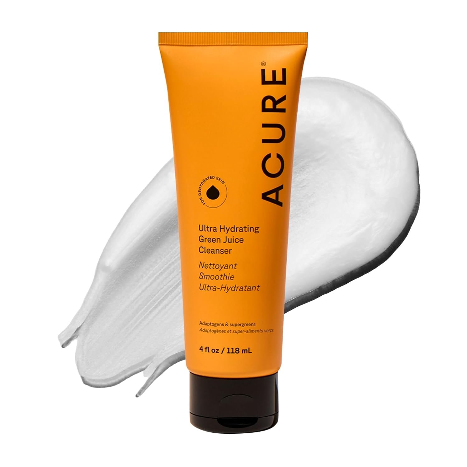 Acure Ultra Hydrating Green Juice Face Cleanser – Pore Scrub – 4 fl oz