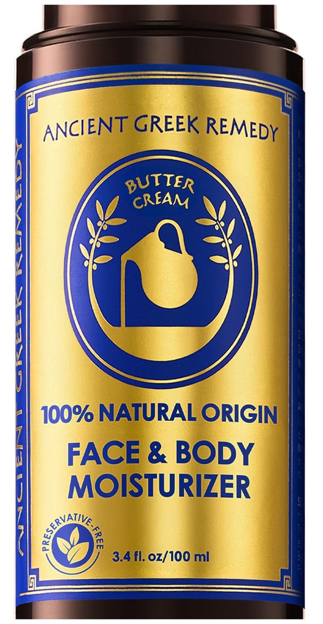 Organic Face Moisturizer for Dry Skin, Hydrating Facial & Body Butter Cream