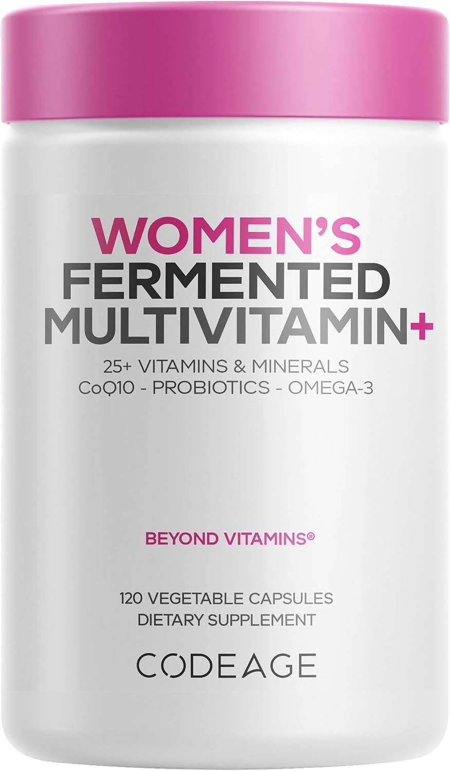 Codeage Women’s Daily Multivitamin, 25+ Vitamins & Minerals, 120 Capsules