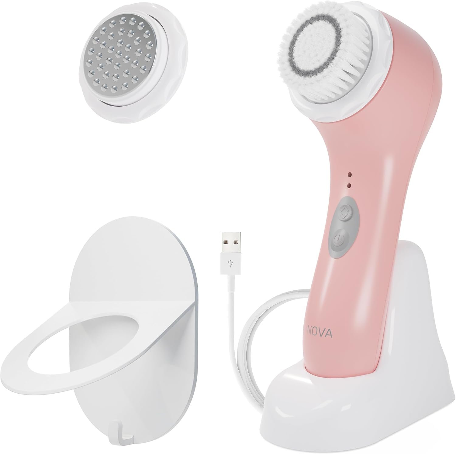 Spa Sciences NOVA – Sonic Cleansing Face Brush & Infusion System – Pink