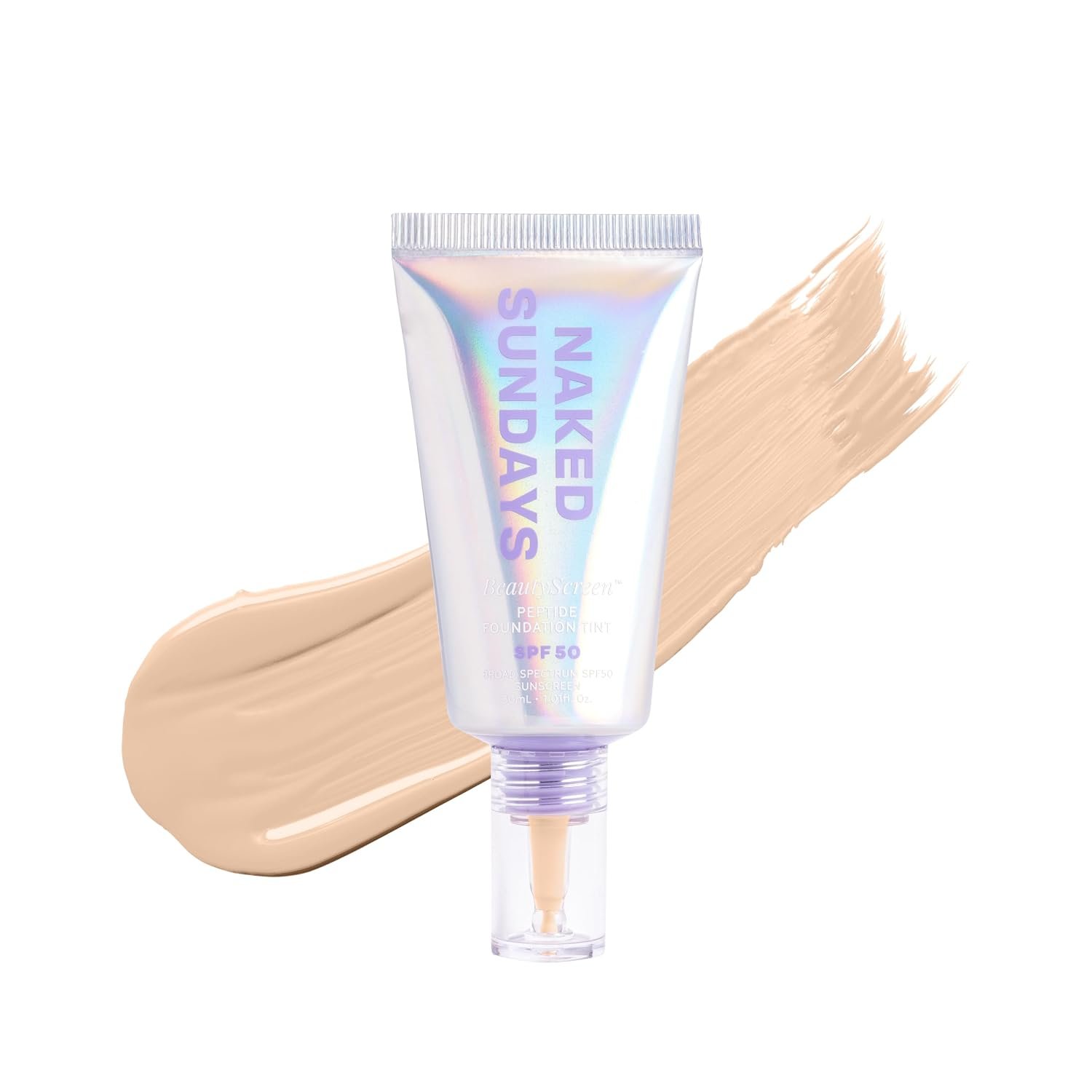 Naked Sundays 2-in-1 Peptide Skin Tint with SPF 50, 2 Fair Sand, 1.01 oz