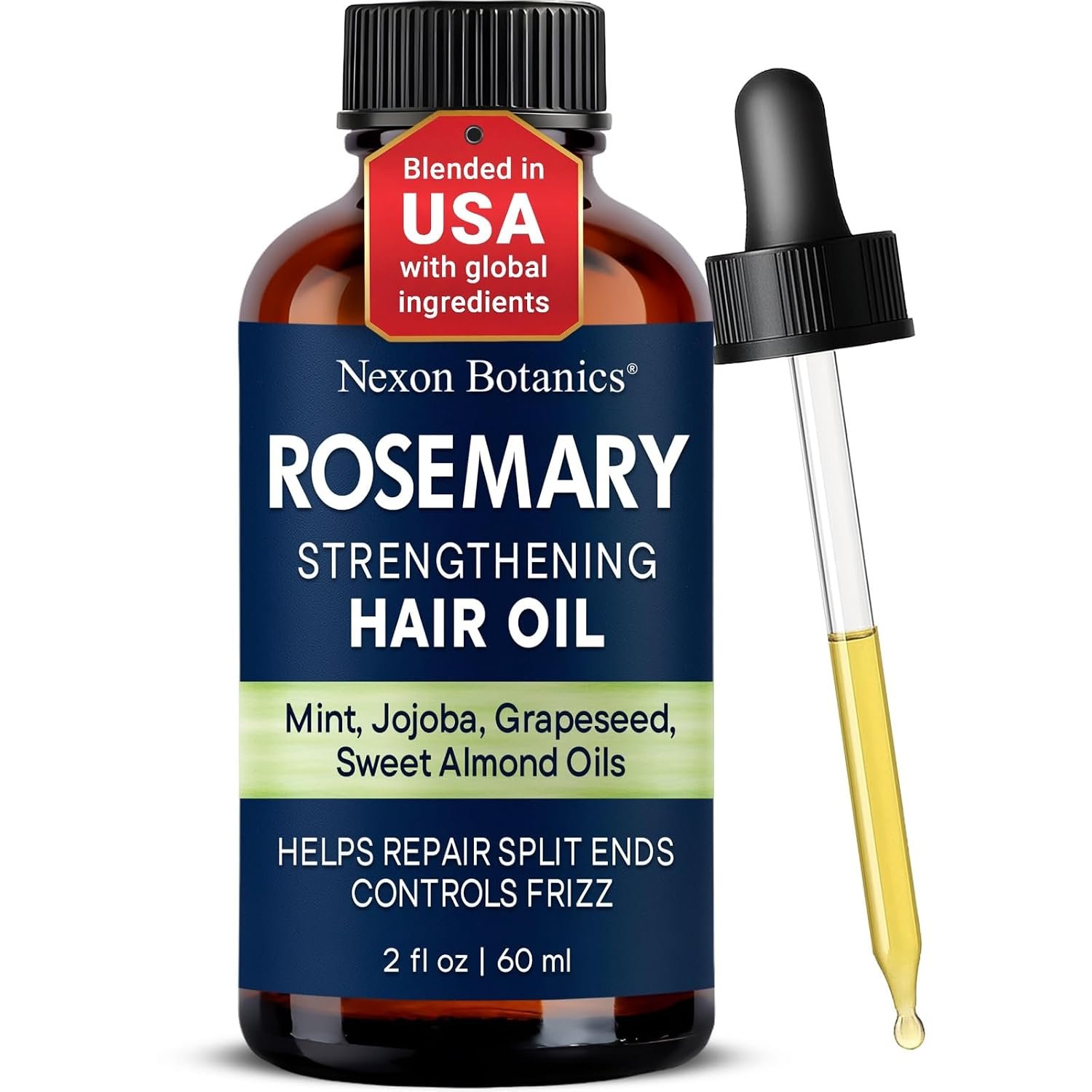 Rosemary Oil for Hair Growth 2 fl oz – Lightweight Scalp Oil for Dry Scalp