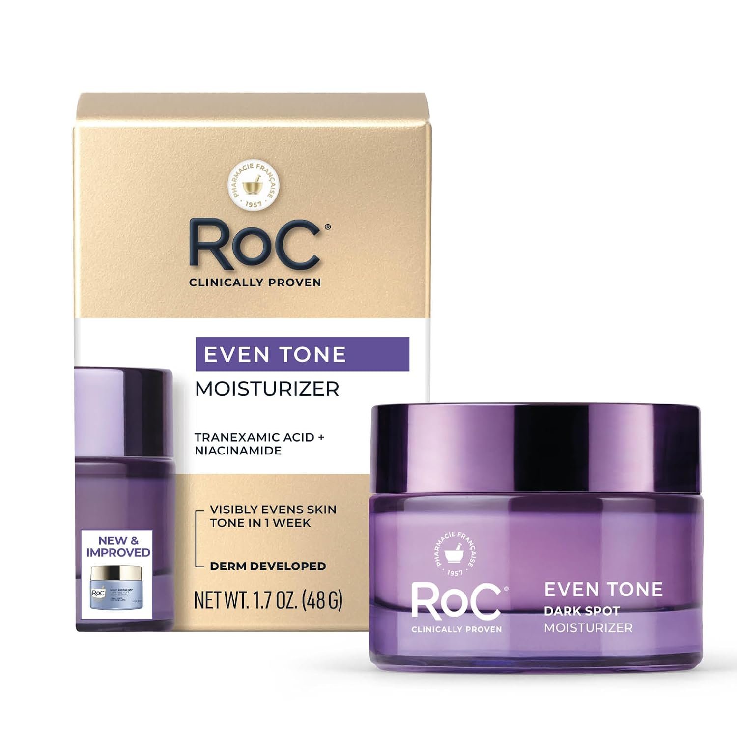 RoC Niacinamide Even Tone + Lift Anti Aging Night Cream, Face Moisturizer