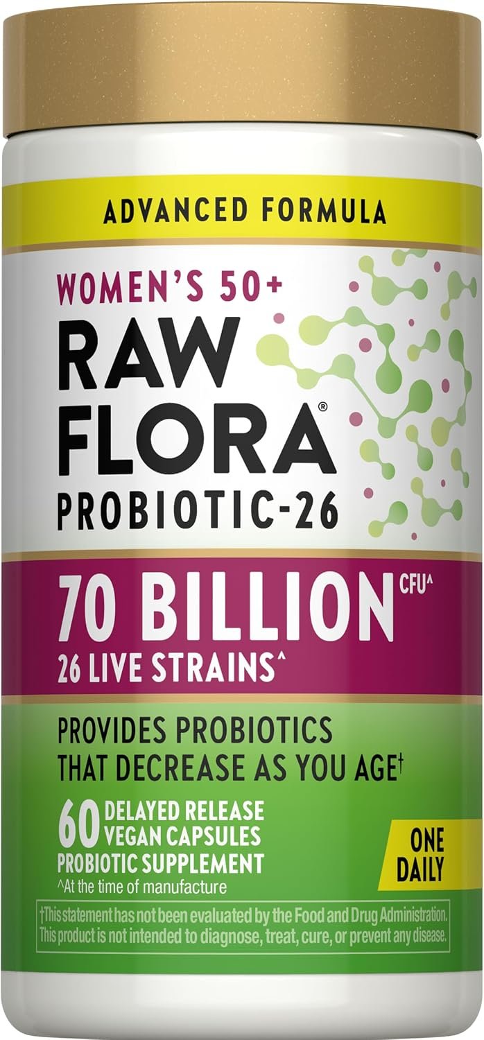 Raw Flora Probiotics for Women 50+ | 70 Billion CFU