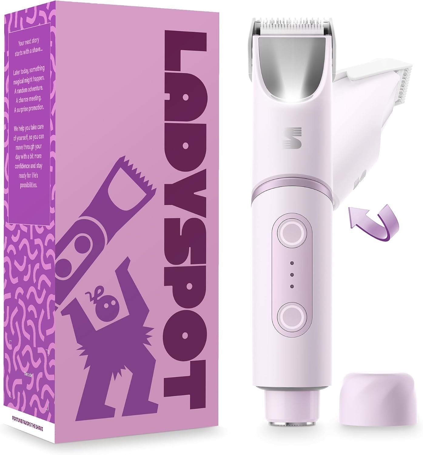 SpinDuo 2 in 1 Electric Bikini Trimmer for Women,180°Rotating Head