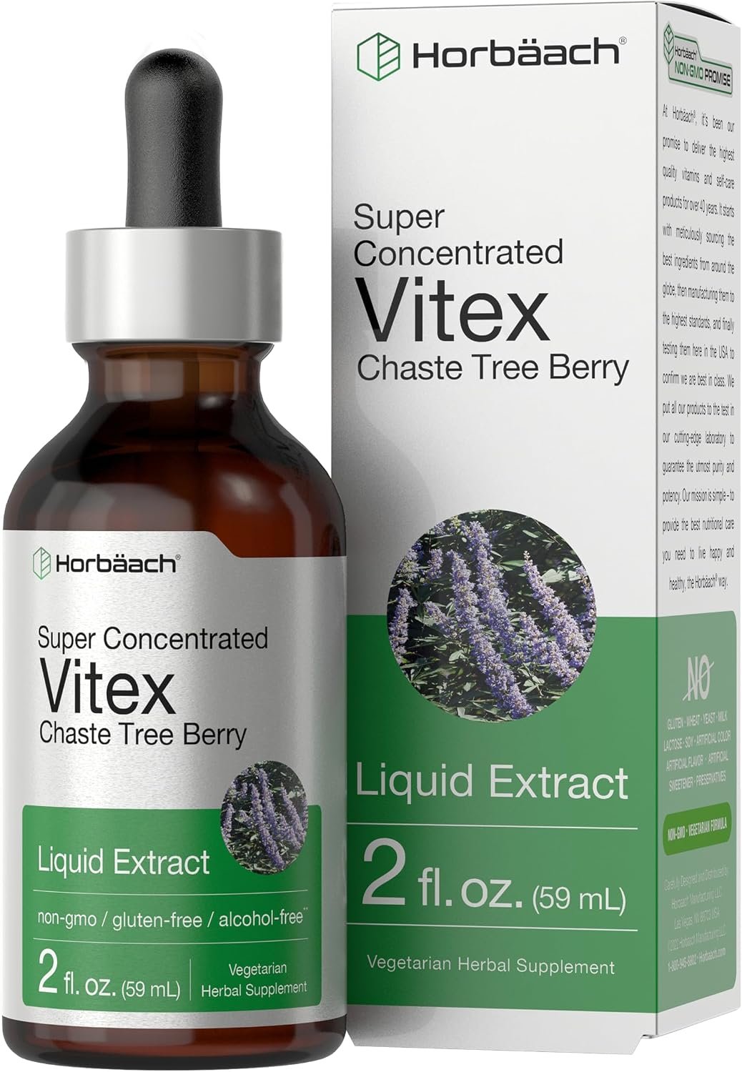 Horbäach Vitex Berry Chasteberry Extract Tincture| 2 fl oz