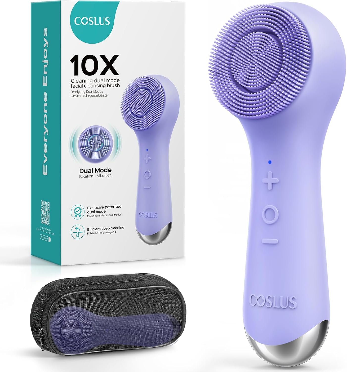 COSLUS FBS03 Face Scrubber Facial Cleansing Brush, Patented Upgraded Design
