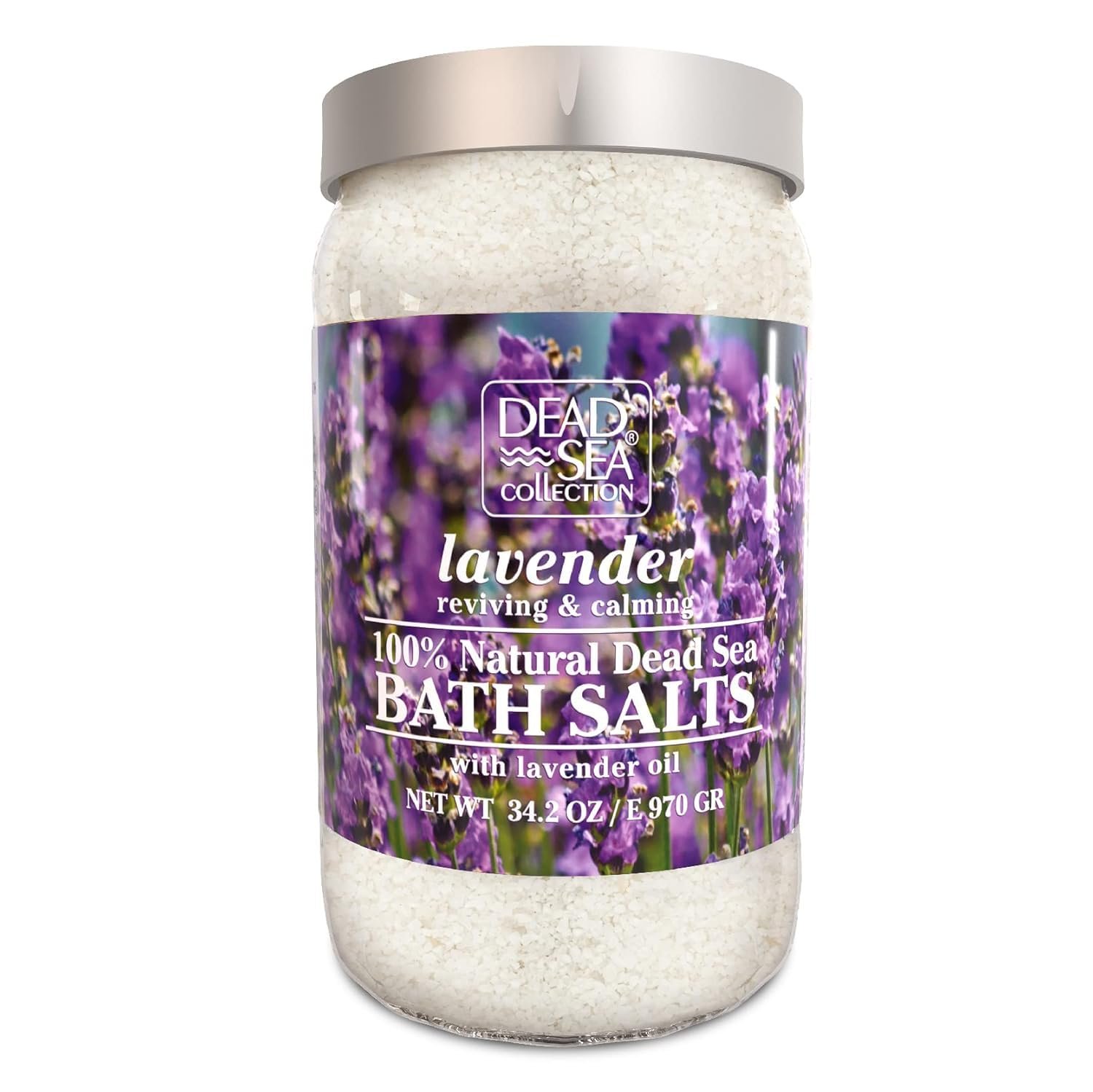 Dead Sea Collection Bath Salts with Lavender – Pure Dead Sea Salt and Lavender Oil – Nourishing Soothing and Relaxing Skin and Muscle – 34.2 Oz