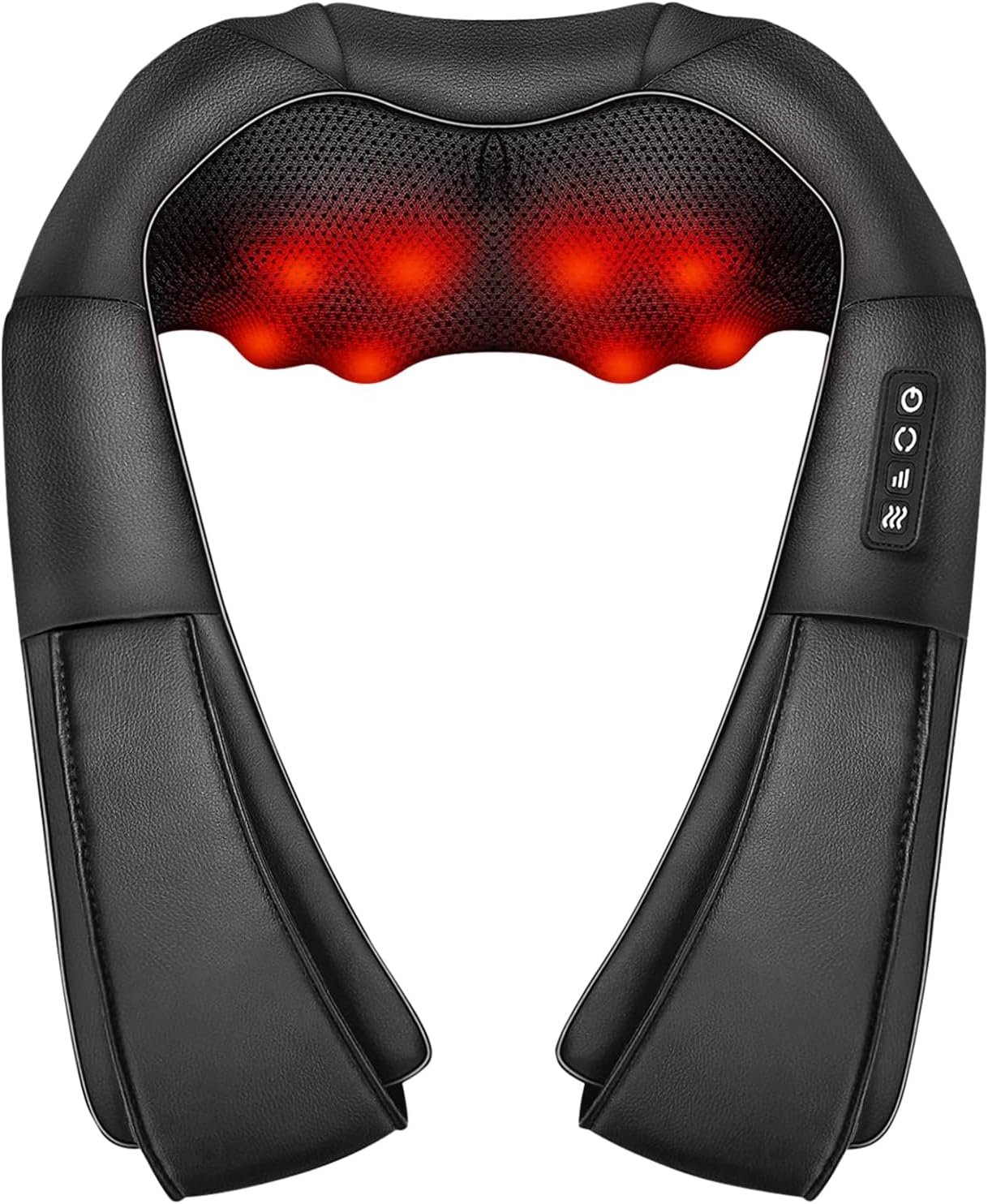 iKristin Neck Massager with Heat, Shiatsu Massager Deep Tissue 3D Kneading