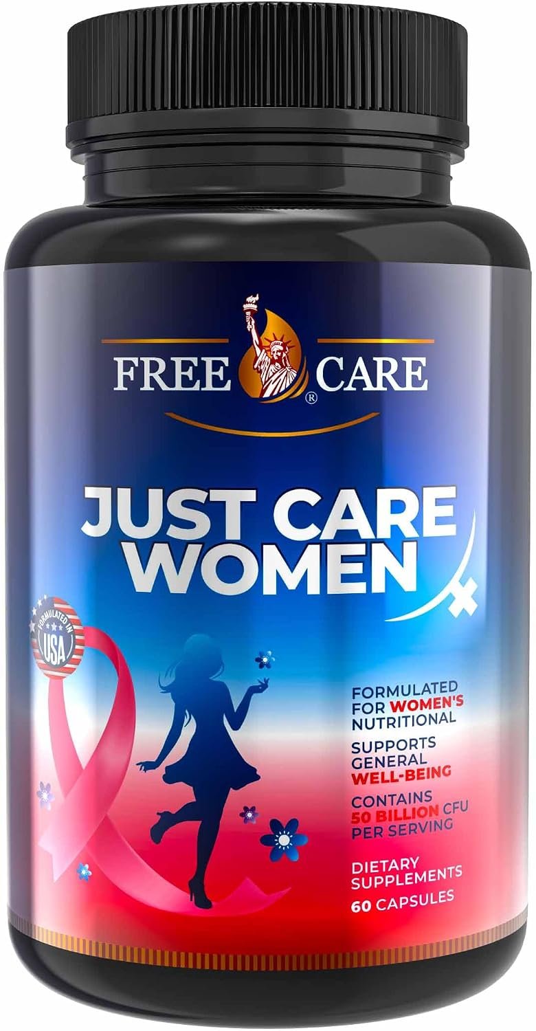 Probiotics for Women 50 Billion CFU 8 Strains, for Women’s Daily Digestive & Feminine Health, with Cranberry Extract, Acidophilus, Organic Prebiotics & Selenium, Gluten & Dairy Free, 60Capsules