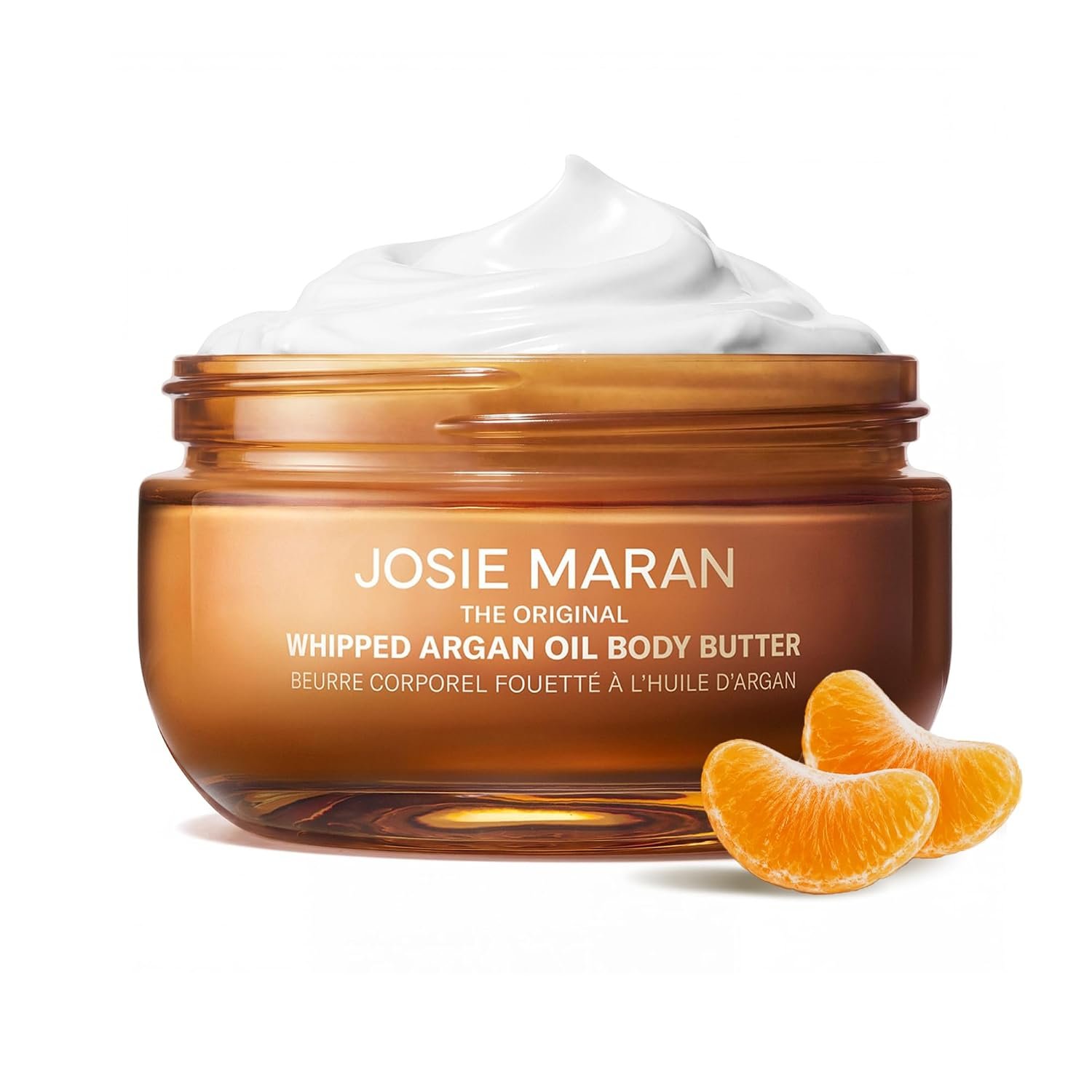 Josie Maran Whipped Argan Oil Body Butter (13.5oz) – Nourishing Body Butter- Quick-Absorbing Moisturizer – Organic Argan Oil from Morocco – Juicy Fruits scent
