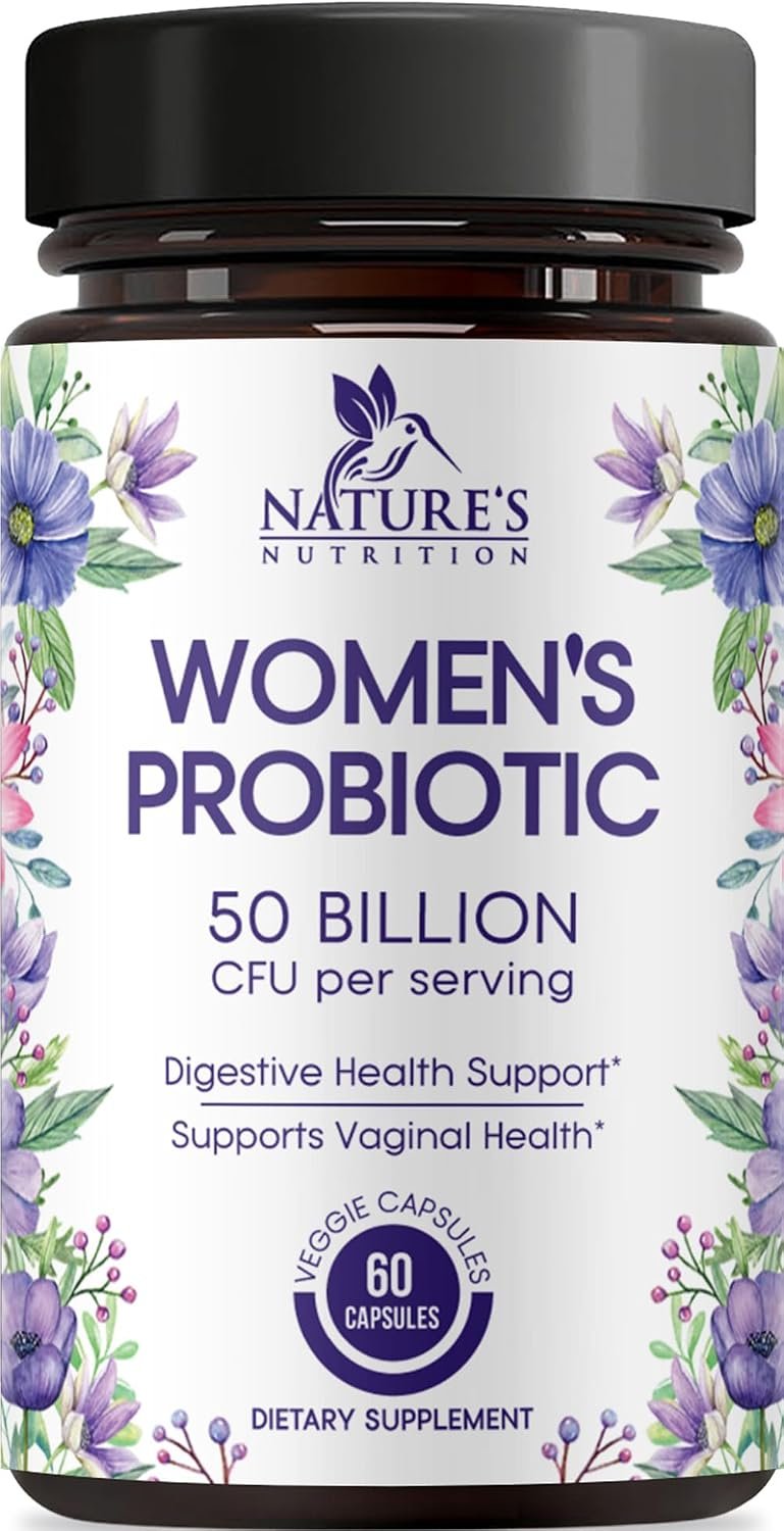 Probiotics for Women – Probiotic Blend 50 Billion CFU Per Cap – 16 Feminine Health Strains Women’s Probiotic – Prebiotic for Vaginal PH Balance, Urinary UT Health Support – Bottled USA – 60 Capsules