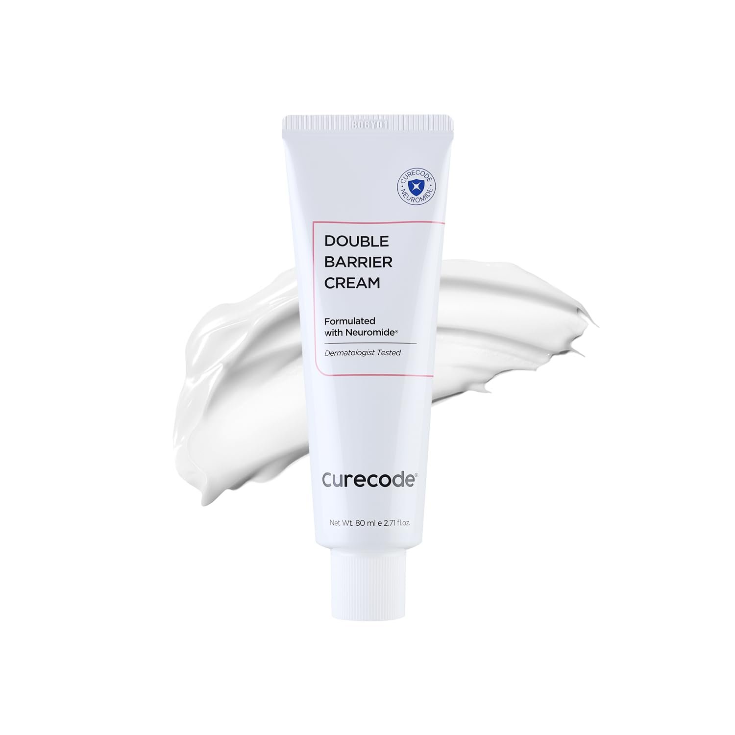 Double Barrier Cream 80ml (2.71 Fl Oz) Korean Skin-Biome Science with Neuromide, Encourages Ceramide, Soothes Sensitive & Dry Skin, Strengthen and Repair Skin Barrier EWG verified