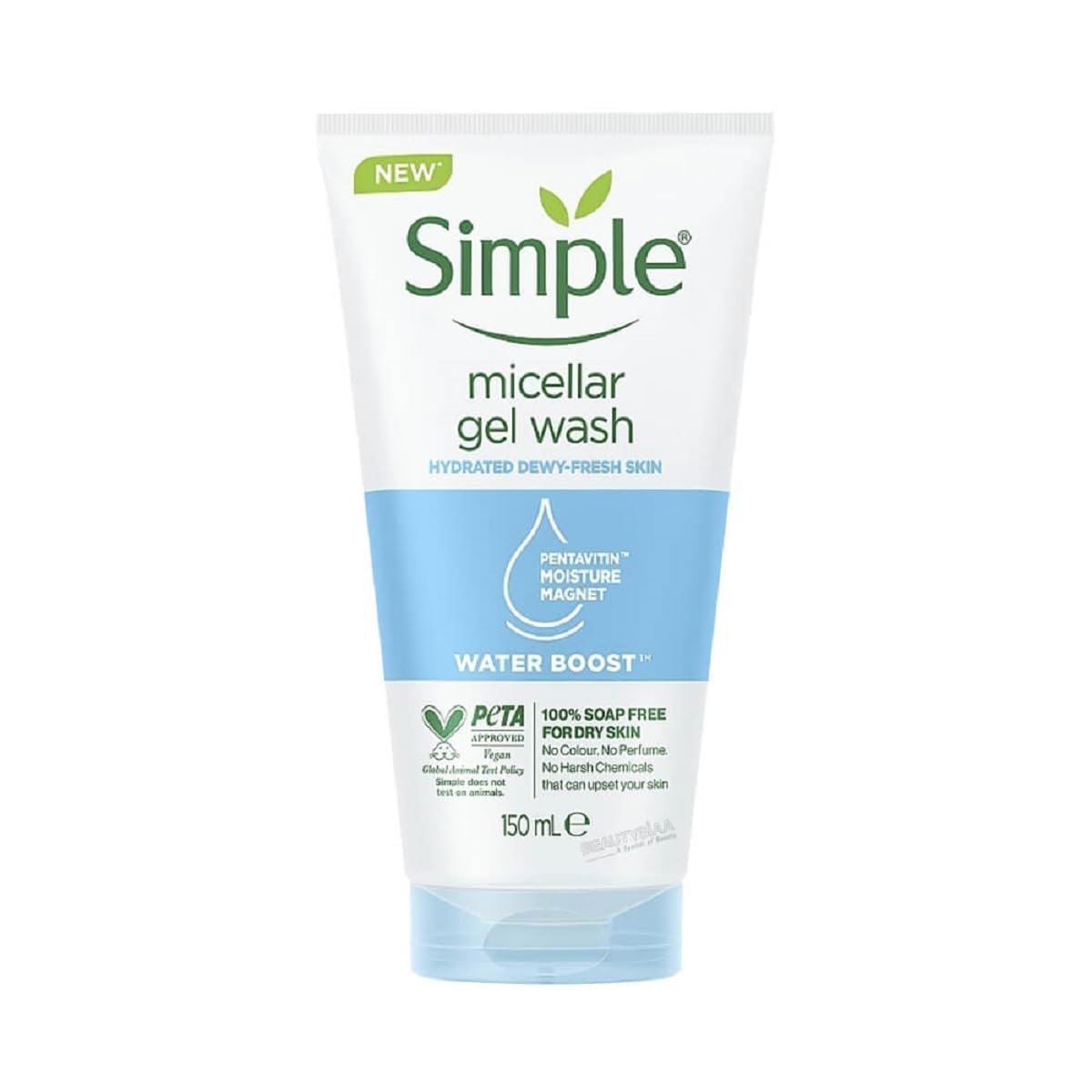 Simple Water Boost Micellar Gel Facial Wash, 5 Oz (150 ML) (1 Count)