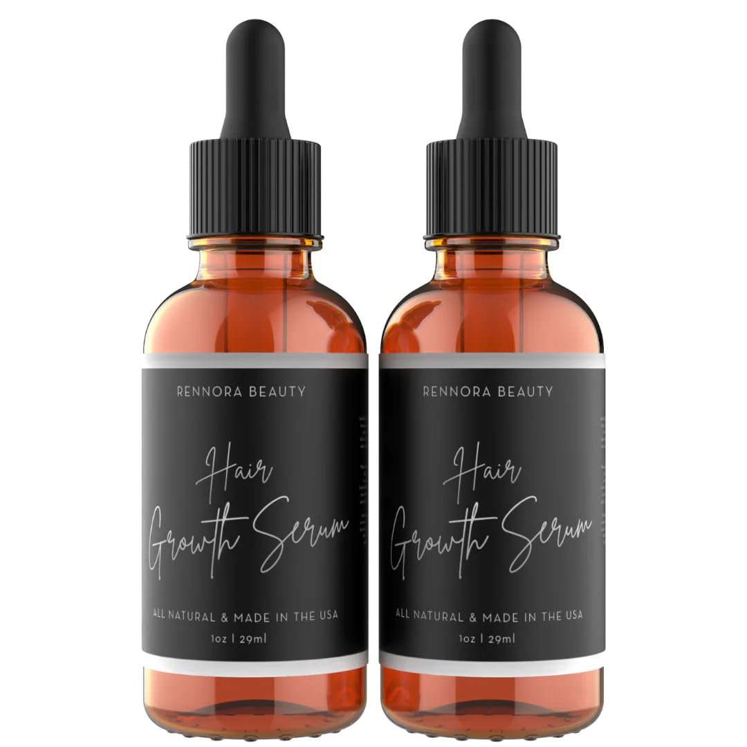 Rennora Hair Growth Serum with Peppermint, Nettle & Rosemary Oil (2 Pack)