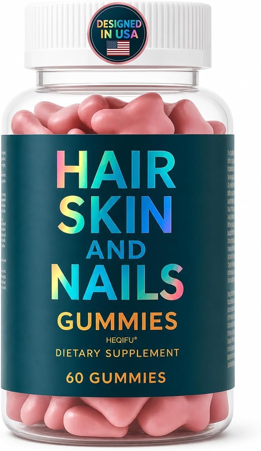 Hair Skin and Nails Gummies -Vegan Biotin Vitamins for Women & Men