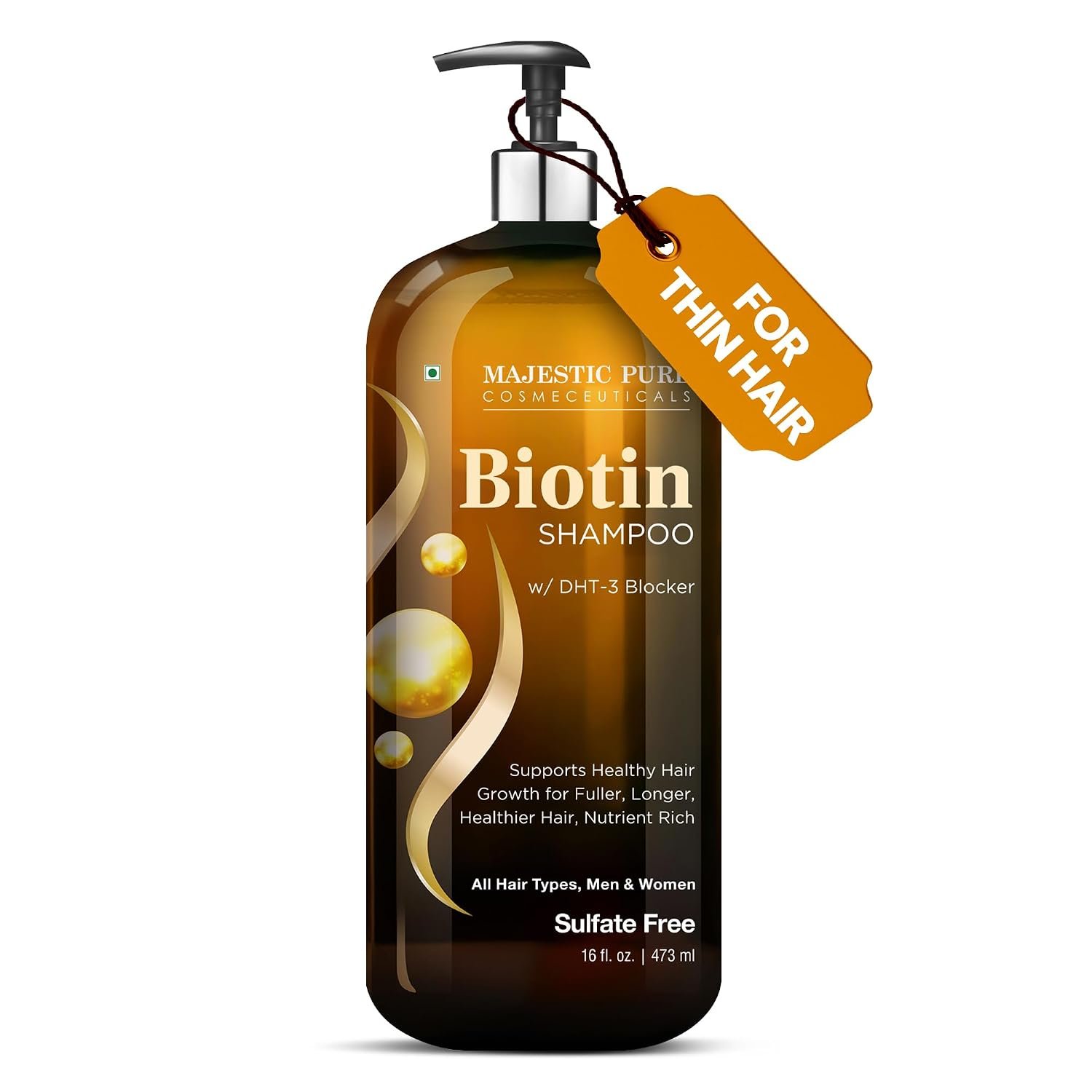 Majestic Pure Biotin Shampoo Sulfate & Paraben Free – 16 Fl Oz