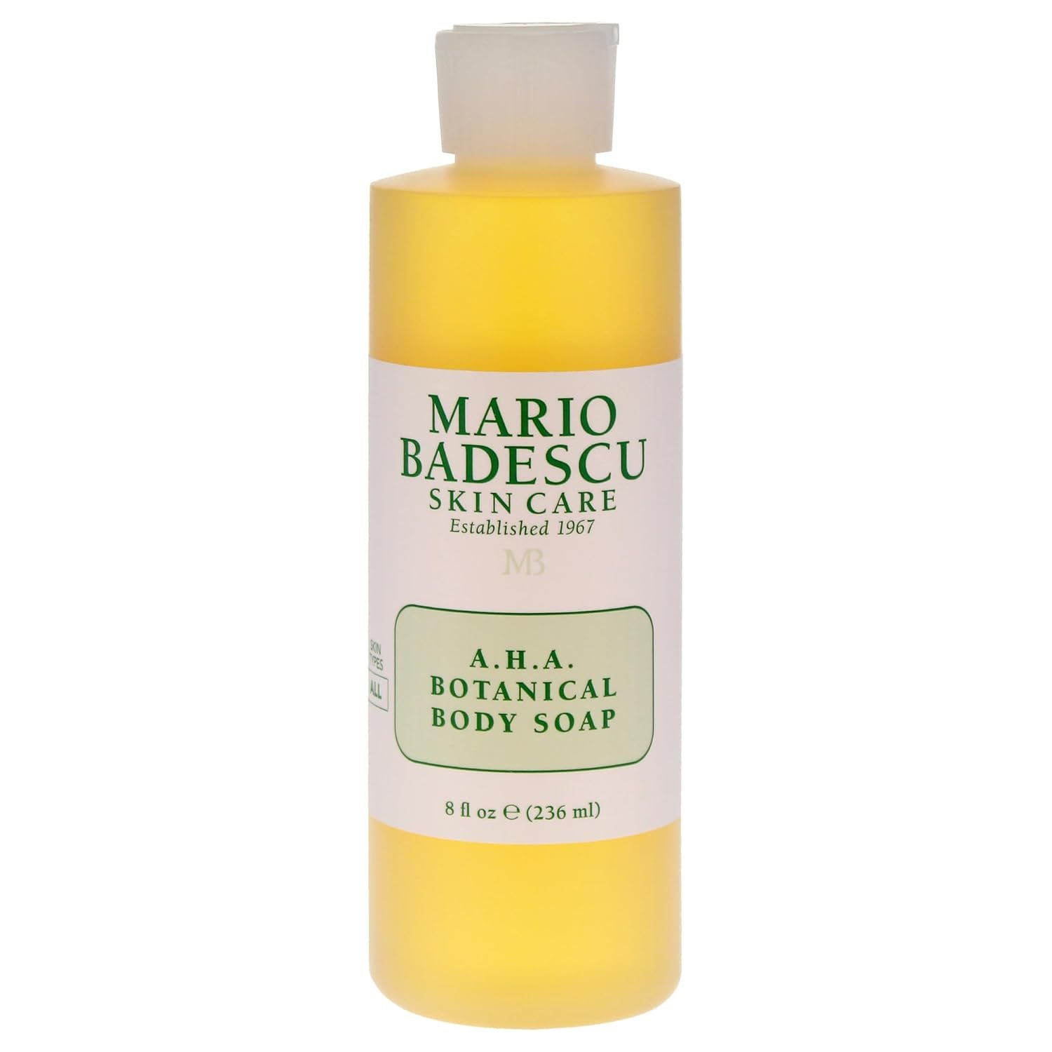 Mario Badescu AHA Botanical Body Wash Moisturizing, Clarifying and Gentle Exfoliating Wash for Brighter, Softer and Smoother Skin, Body Soap Infused with Glycolic Acid & Fruit Enzymes