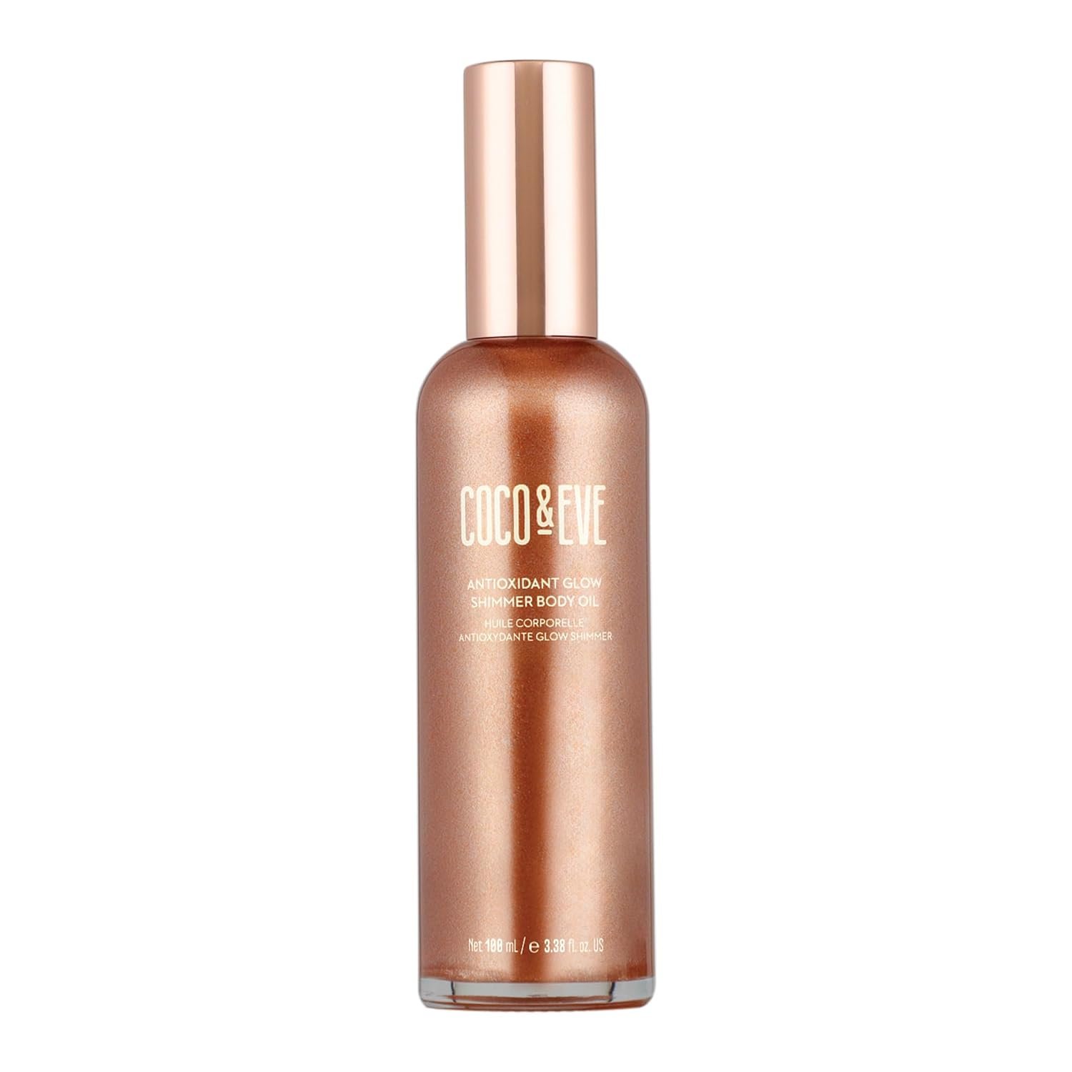 Coco & Eve Antioxidant Glow Shimmer Body Oil for Women & Men – 3.38 fl oz