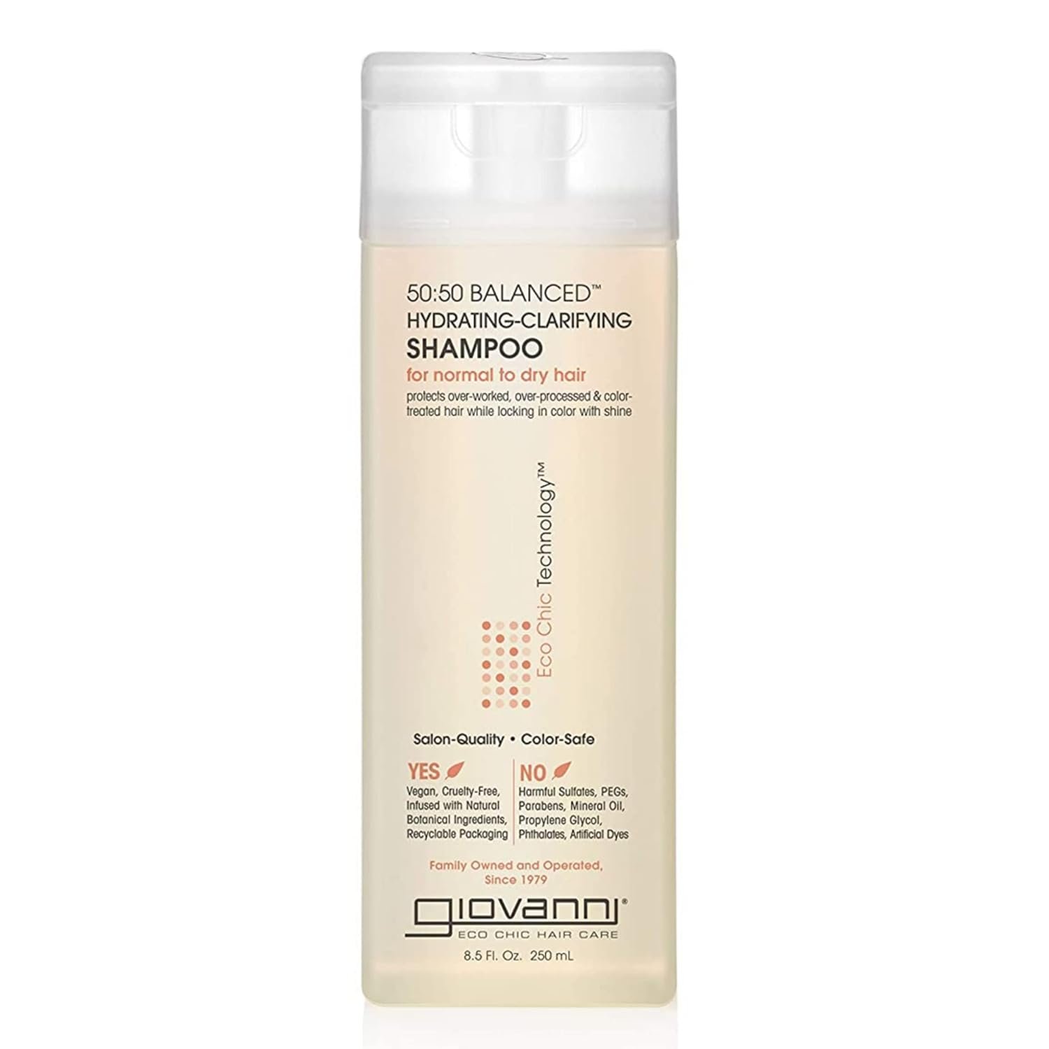 GIOVANNI Eco Chic 50:50 Balanced Hydrating Clarifying Shampoo, 8.5 oz
