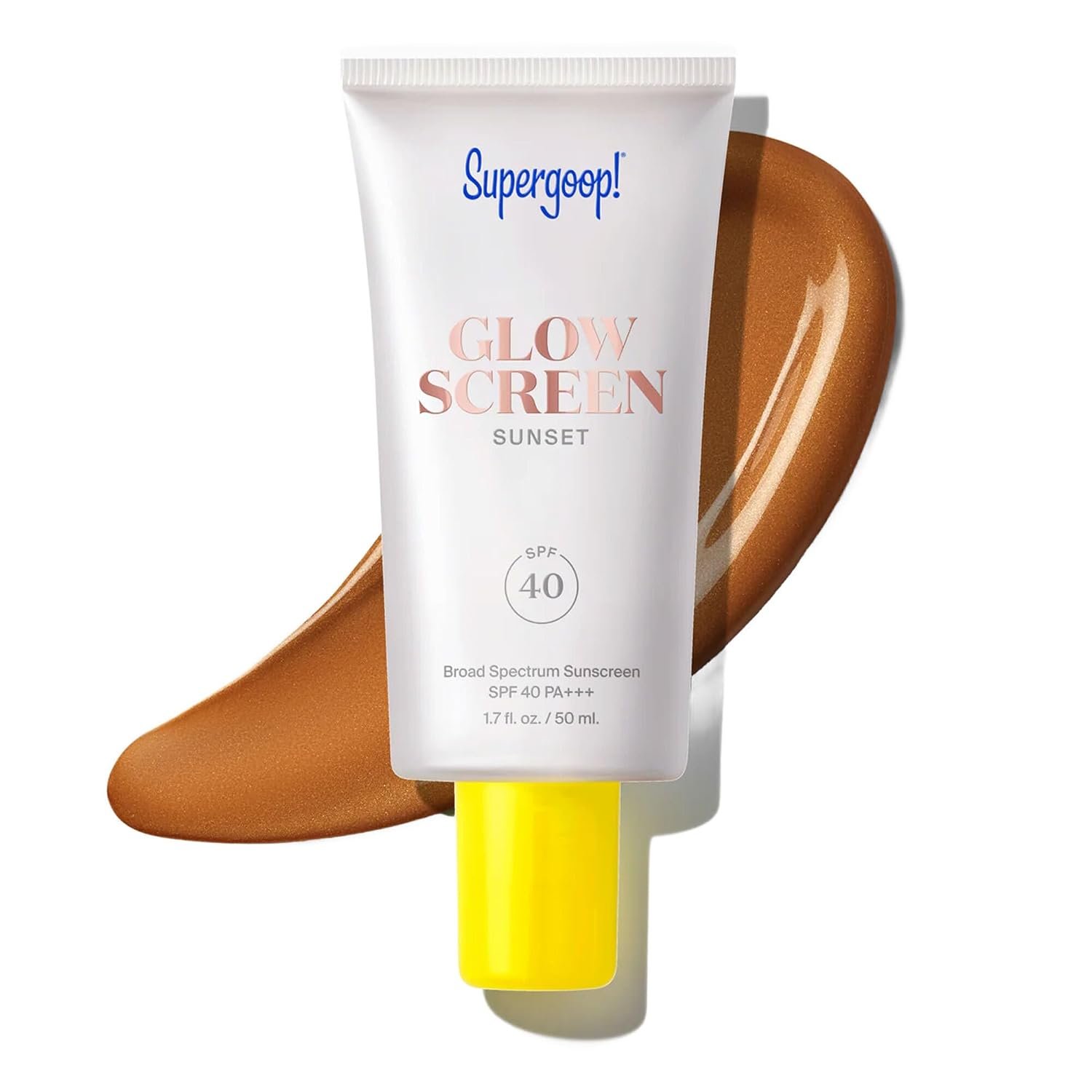 Supergoop! Glowscreen SPF 40 – Glowy Primer + Broad Spectrum Tinted Sunscreen – Helps Filter Blue Light – Hydration – Hyaluronic Acid & Vitamin B6
