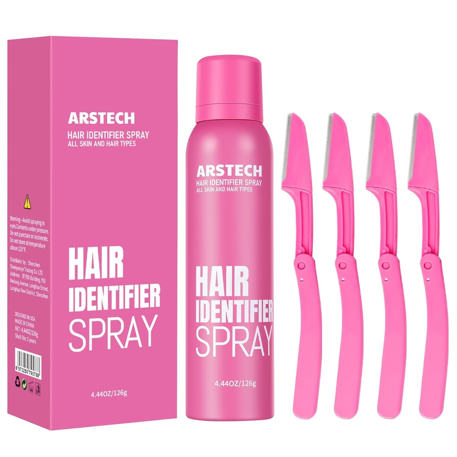 Hair Identifier Spray for Face Shaving Dermaplaning Tool Facial Razors