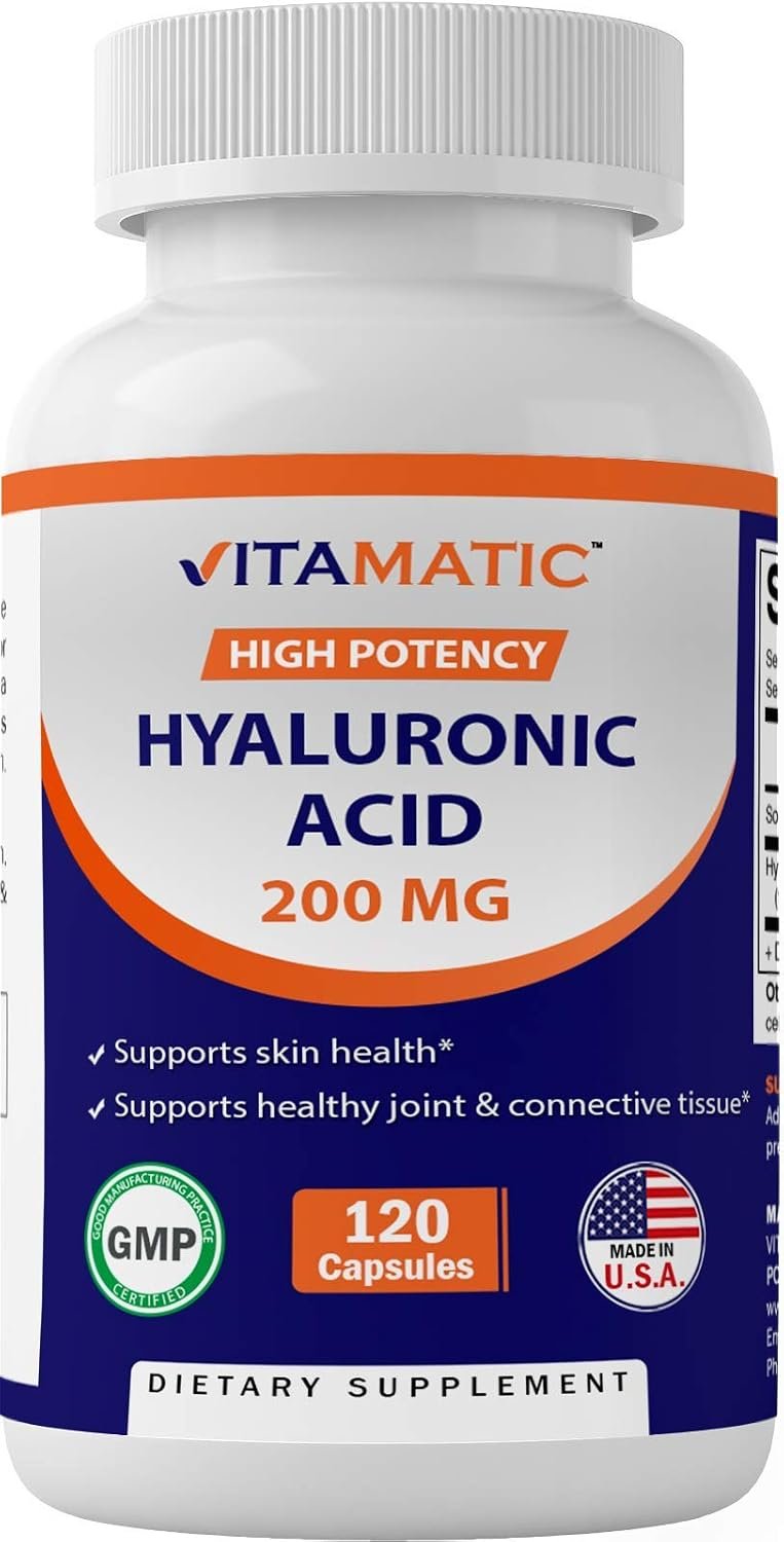 Vitamatic Hyaluronic Acid 200 mg, 120 Veg Capsules
