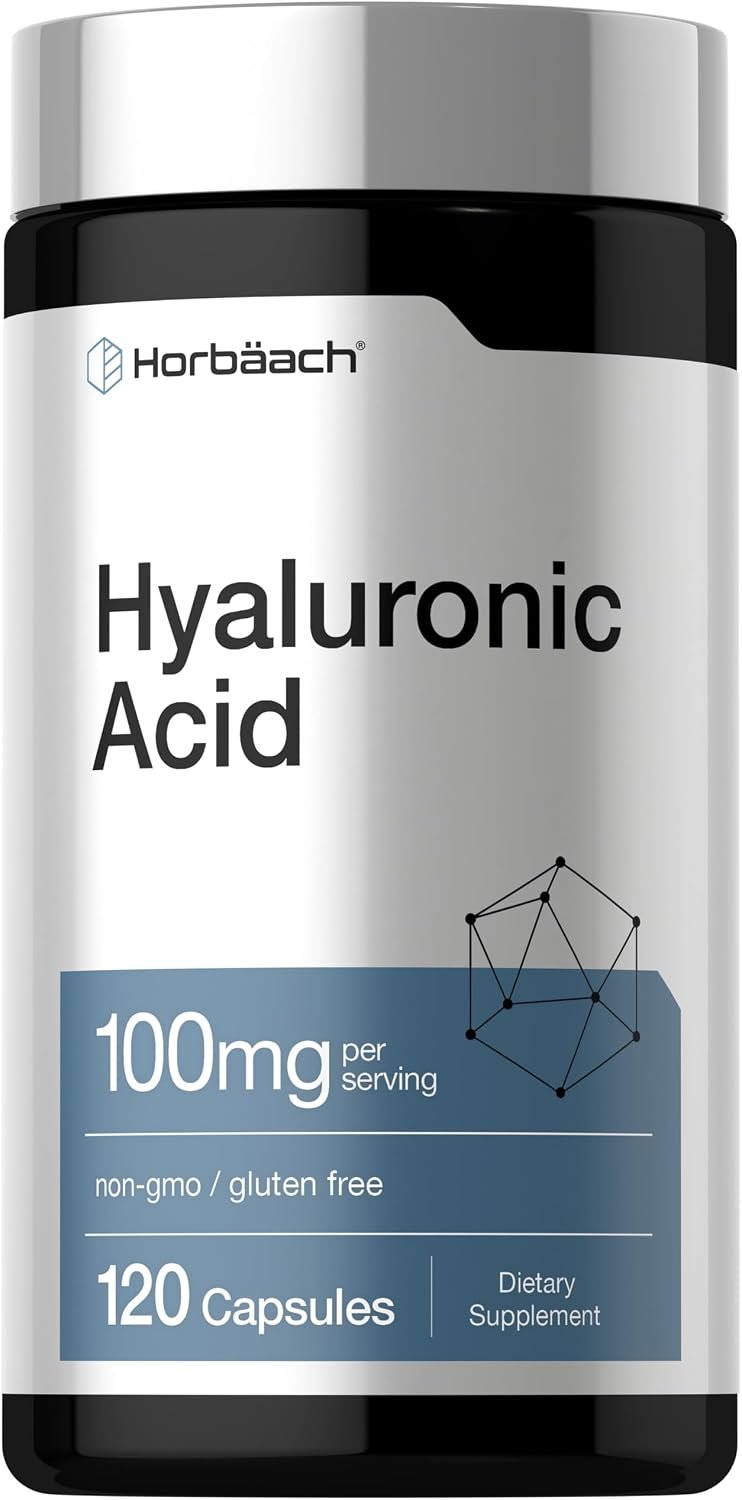 Horbäach Hyaluronic Acid Supplement | 100mg | 120 Capsules