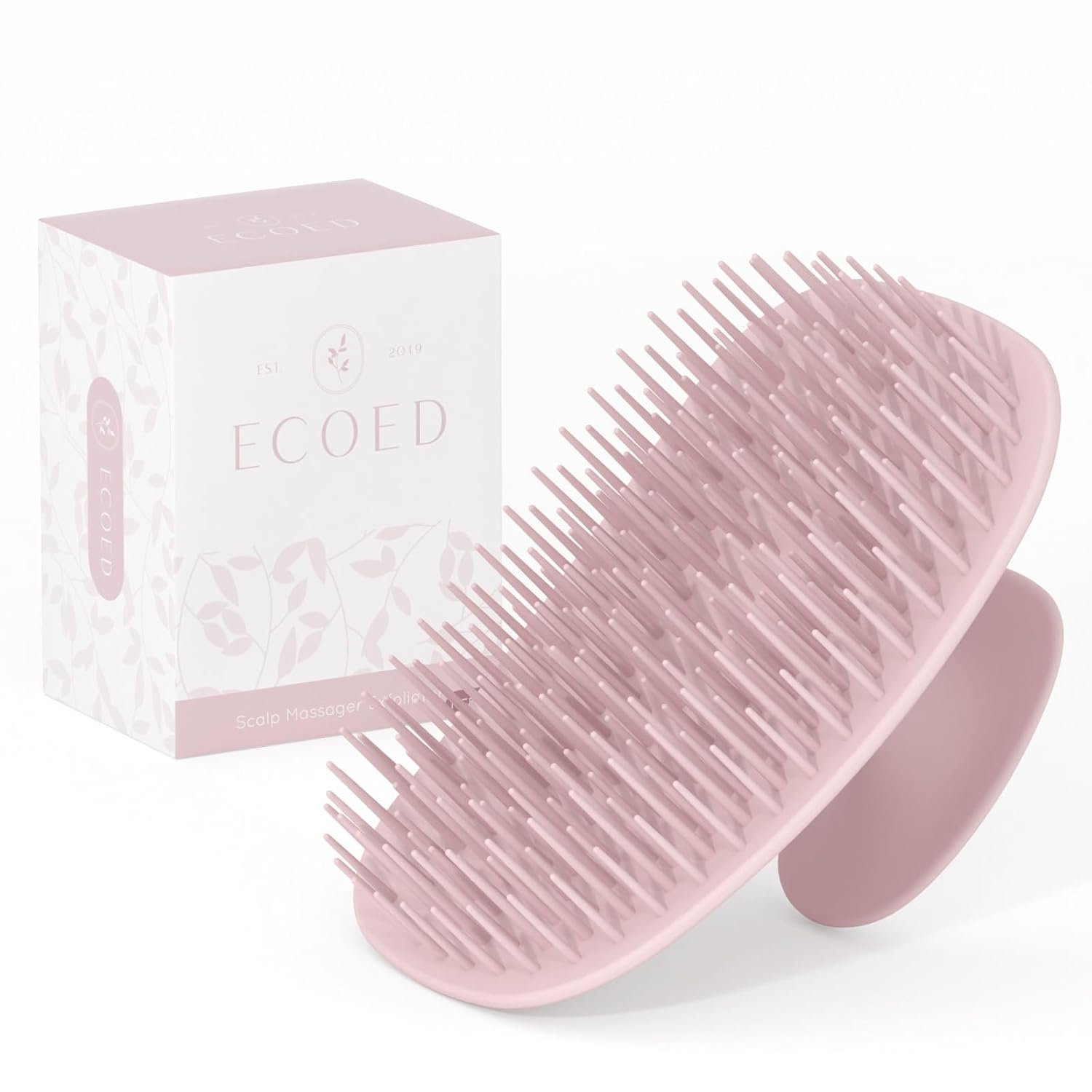 ecoed Scalp Massager Shampoo Brush,Scalp Scrubber & Exfoliator（Pink）