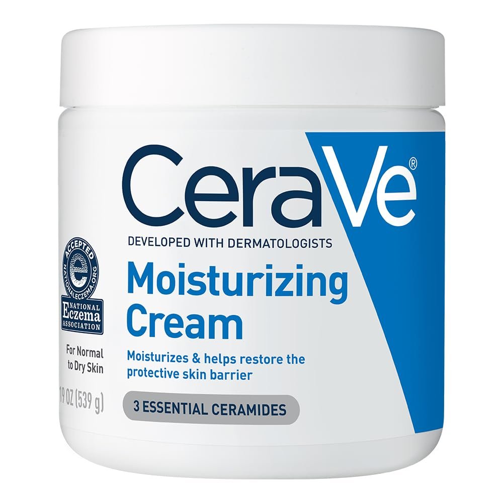 CeraVe Moisturizing Cream, Face & Body Moisturizer for Dry Skin, 19oz