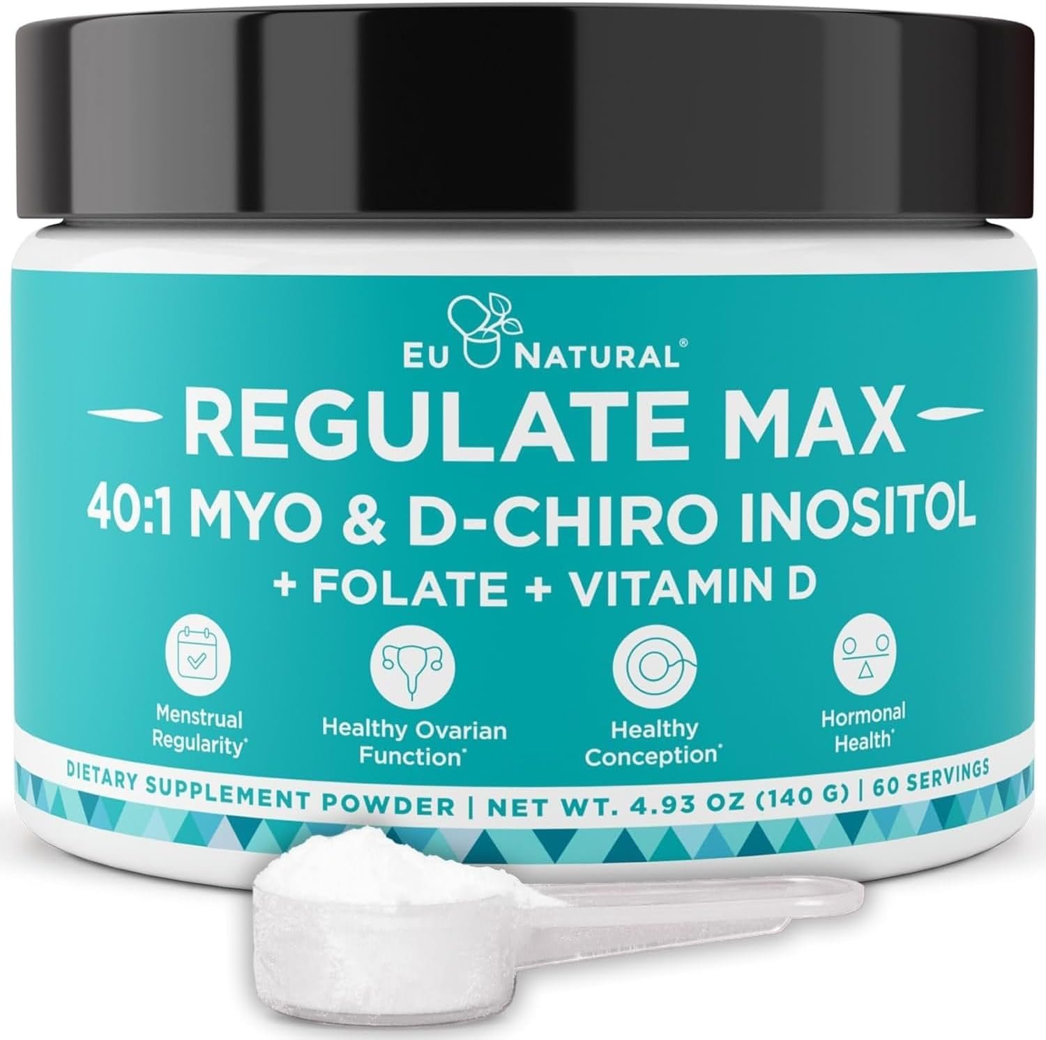 Inositol Powder, Myo & D-Chiro Inositol 40:1 for Women, 60 Servings