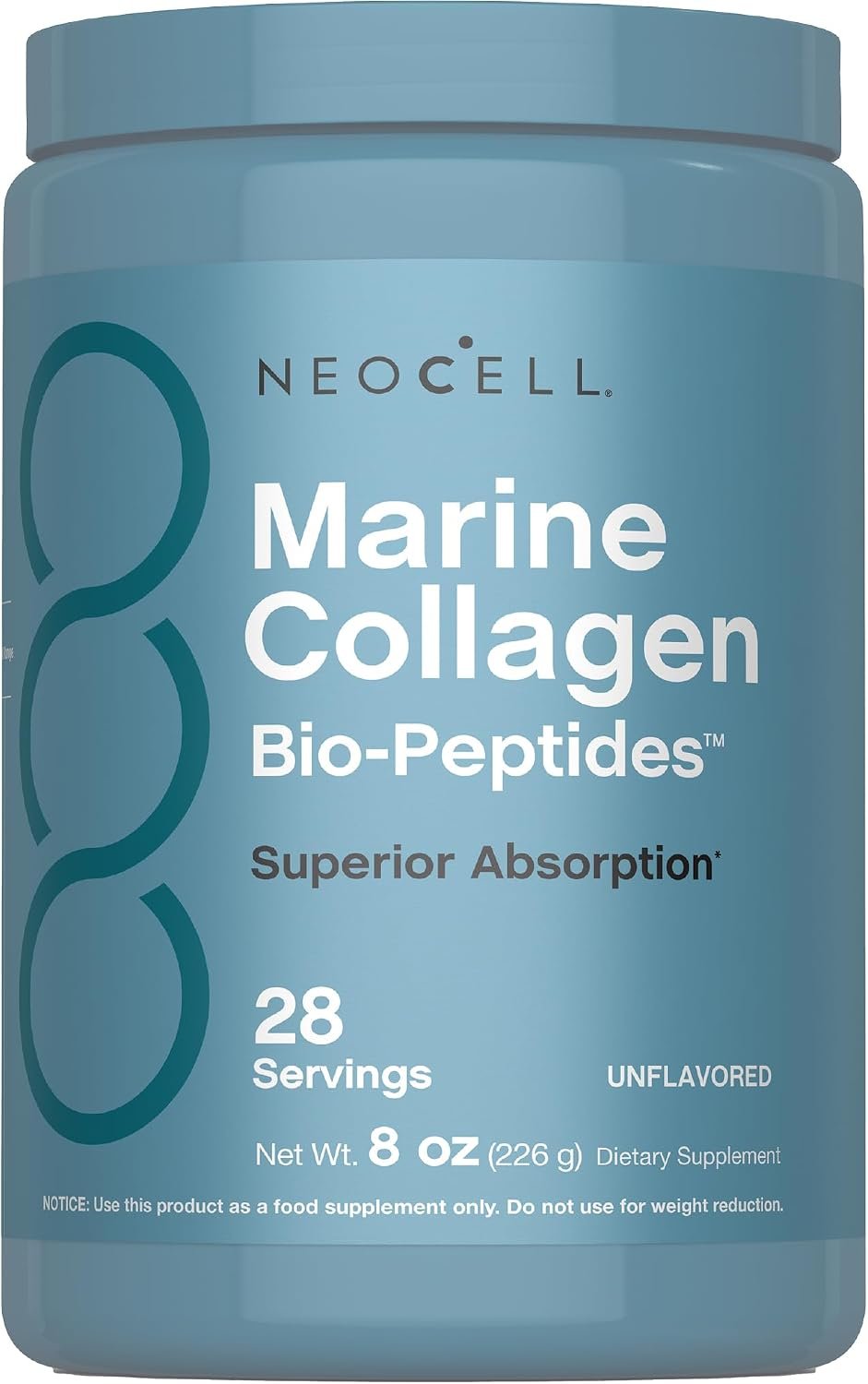 NeoCell Marine Collagen Peptides Powder | 8 oz | Unflavored
