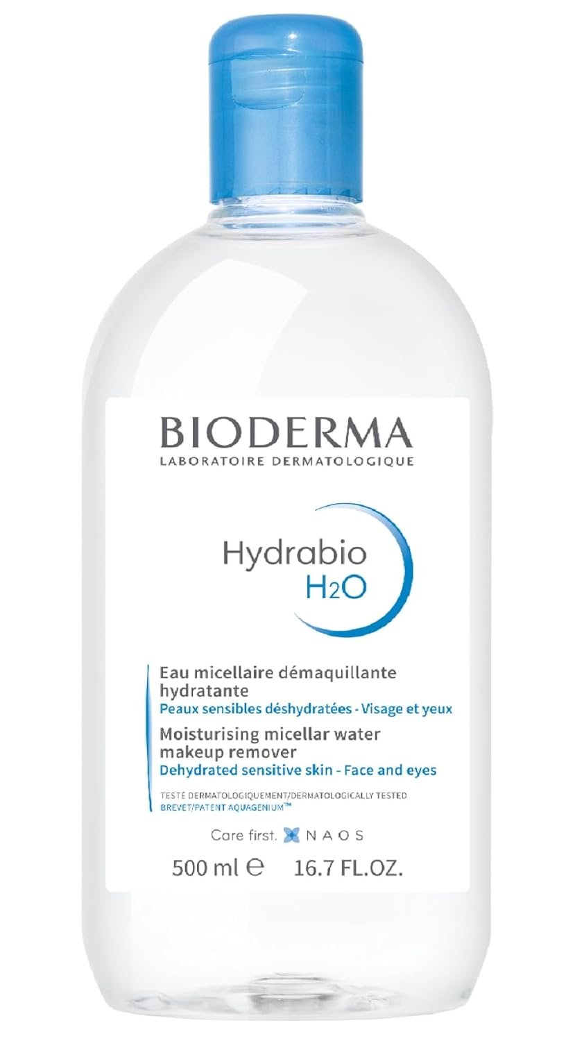 Bioderma – Hydrabio H2O Micellar Water – Face Cleanser and Makeup Remover – Micellar Cleansing Water for Dehydrated Sensitive Skin