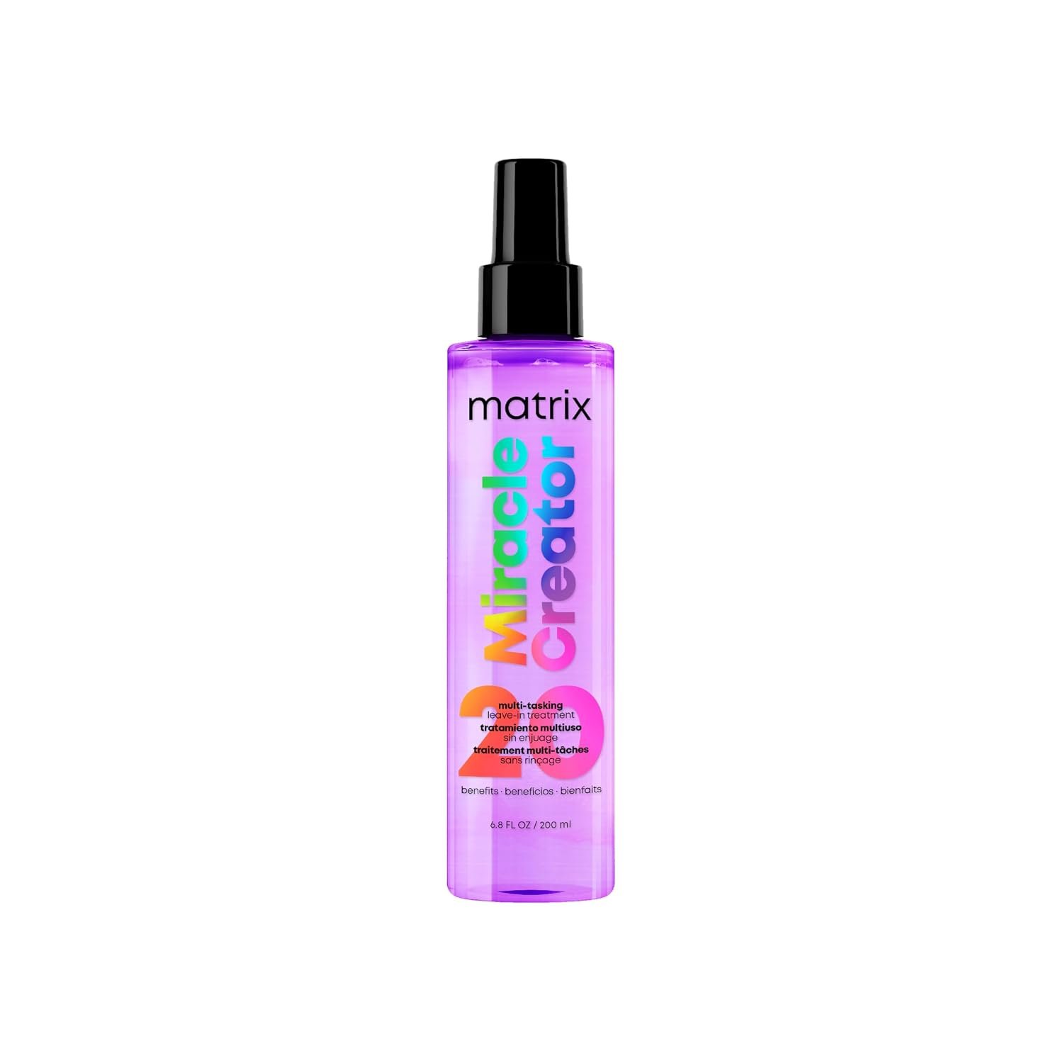 Matrix Miracle Creator Leave-In Conditioner Spray – Heat Protectant, Anti-Frizz, Moisturizing & Detangling, Adds Shine, Primes For Styling, For Damaged & All Hair Types, Sulfate Free