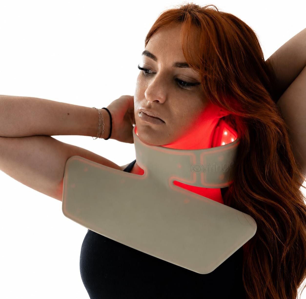 Fringe LED Neck & Chest Mask – Red, Infrared & Blue Light Modes for Skincare Routine