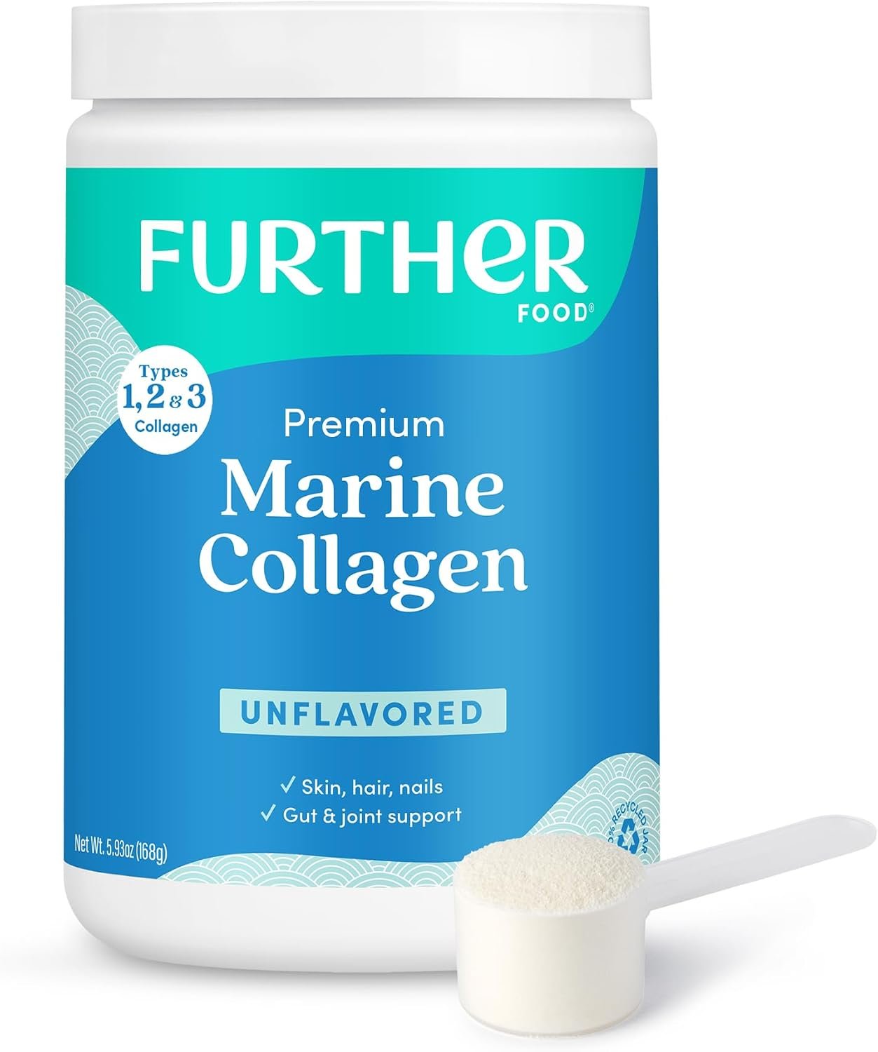 Further Food Unflavored Marine Collagen Peptides Powder, 5.93 Oz
