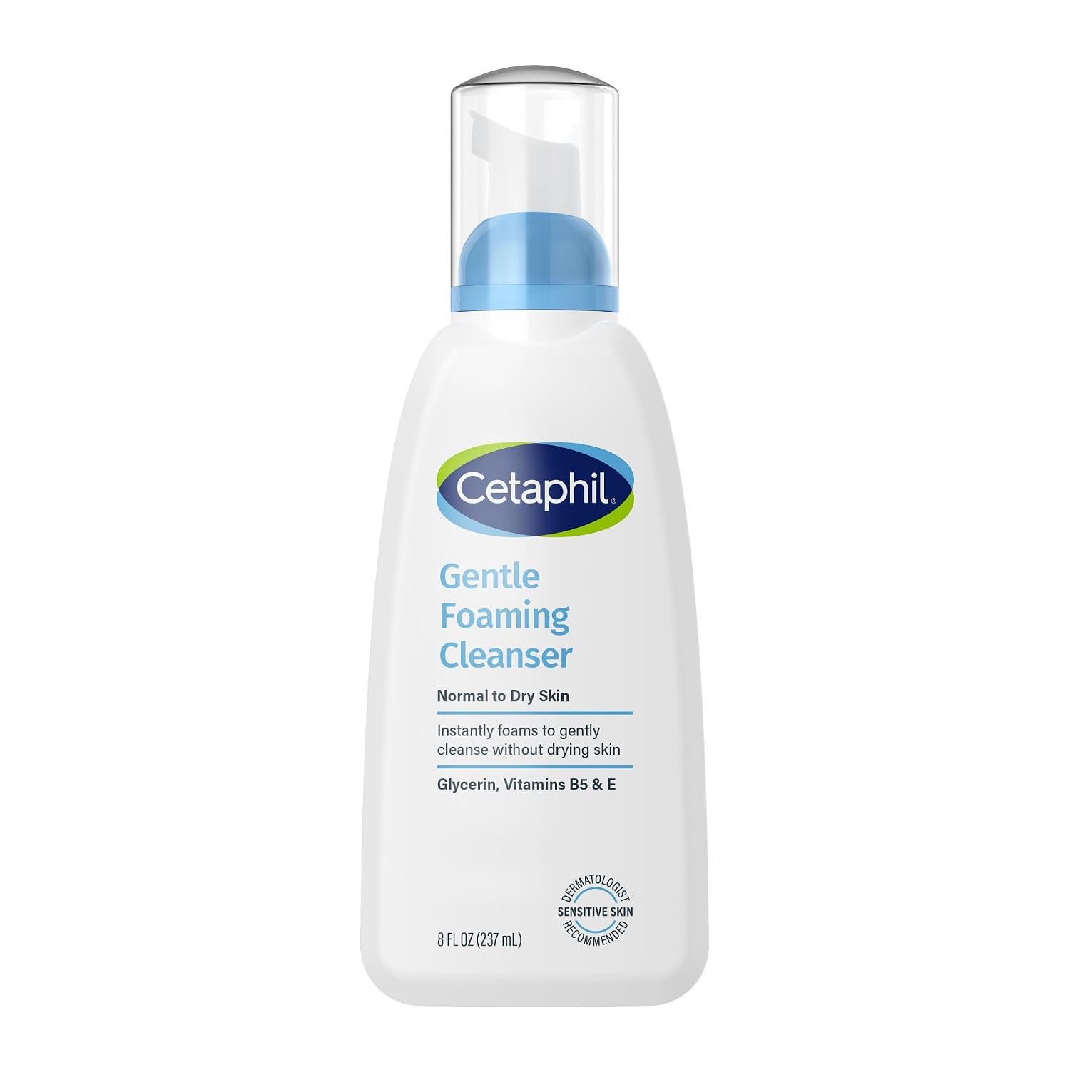 Cetaphil Oil Free Gentle Foaming Facial Cleanser, Sensitive Skin, 8oz