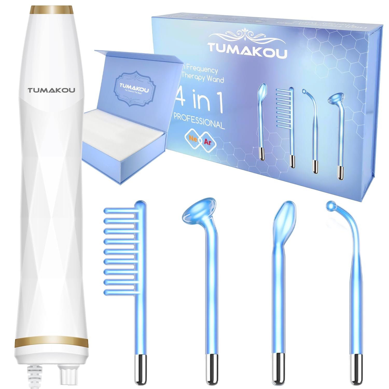 High Frequency Facial Device – TUMAKOU Blue High Frequency Facial Wand