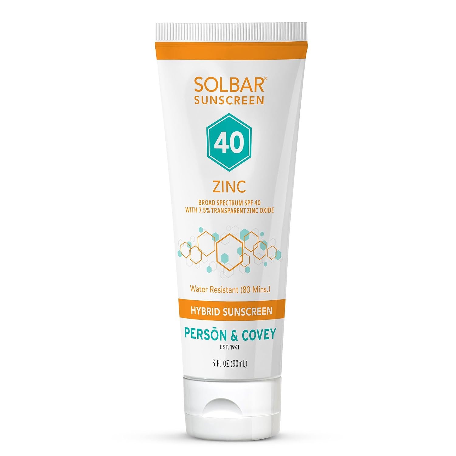 Solbar Zinc SPF 40 Hybrid Sunscreen, Transparent Travel Size 3oz