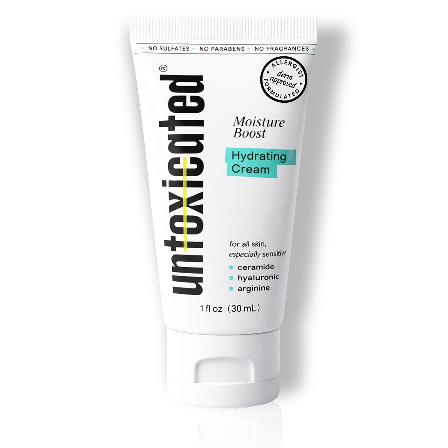 Untoxicated Sensitive Skin Moisturizer for Face & Body – Barrier Repair Cream with Ceramides & Hyaluronic Acid | Free from 99%+ of Common Skin Irritants – TSA-Approved 1oz Travel Size (1)