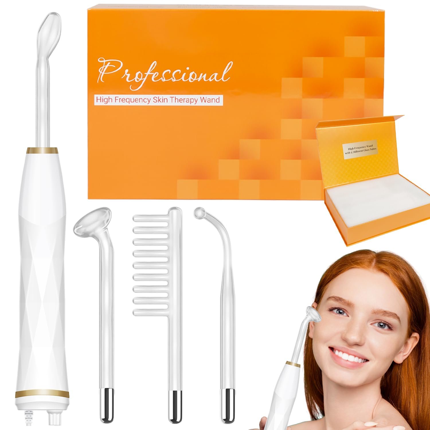 TUMAKOU Portable High Frequency Facial Machine – Orange