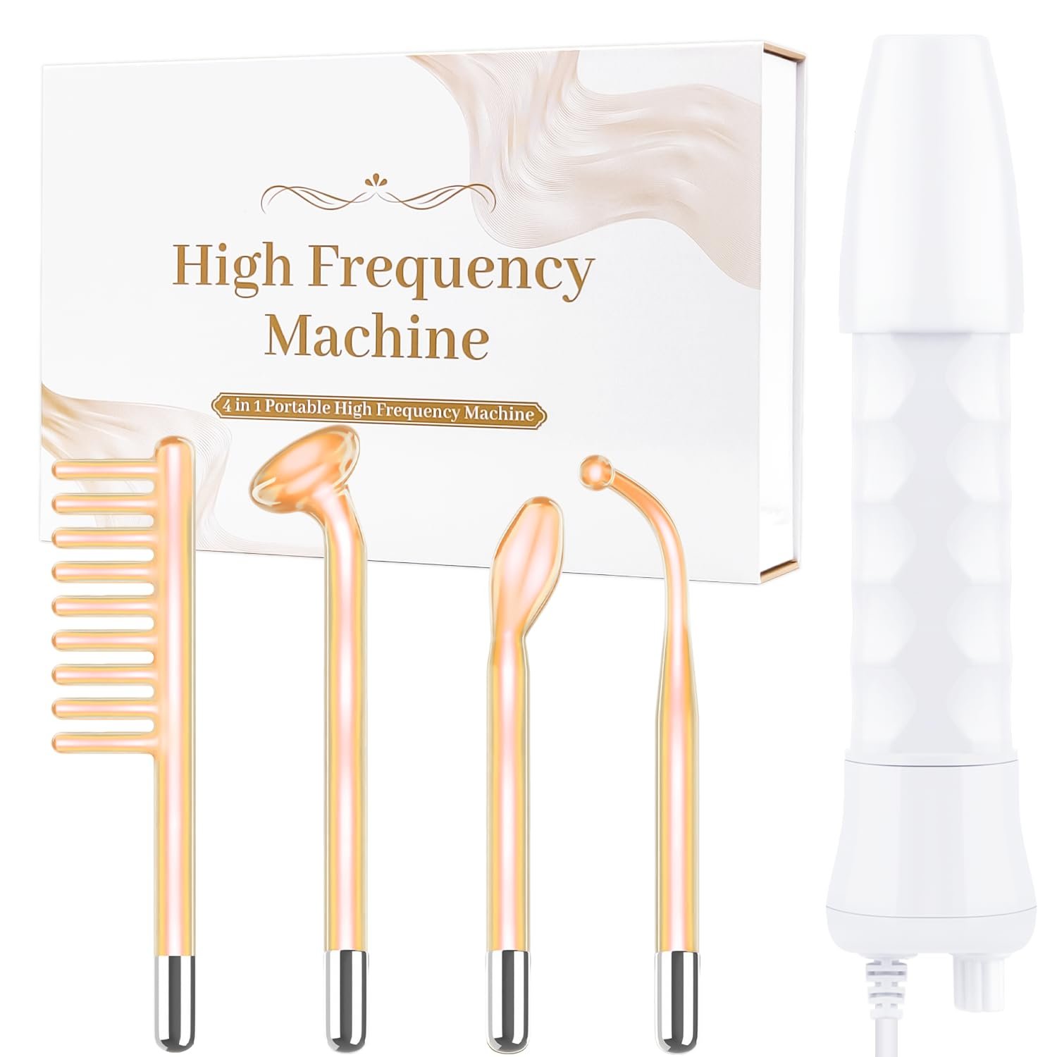 High Frequency Facial Wand – Uaike Orange Portable Handheld High Frequency