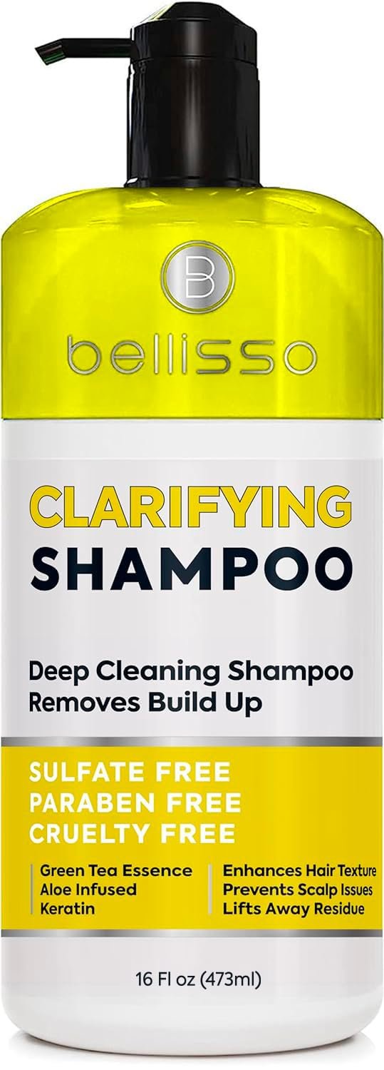 Clarifying Shampoo for Women and Men – Ideal for Oily Hair and Build Up – Gentle, Moisturizing Sulfate Free Formula – Safe for Color Treated, Curly Perms and Dry Scalps – Remove Chlorine for Swimmers
