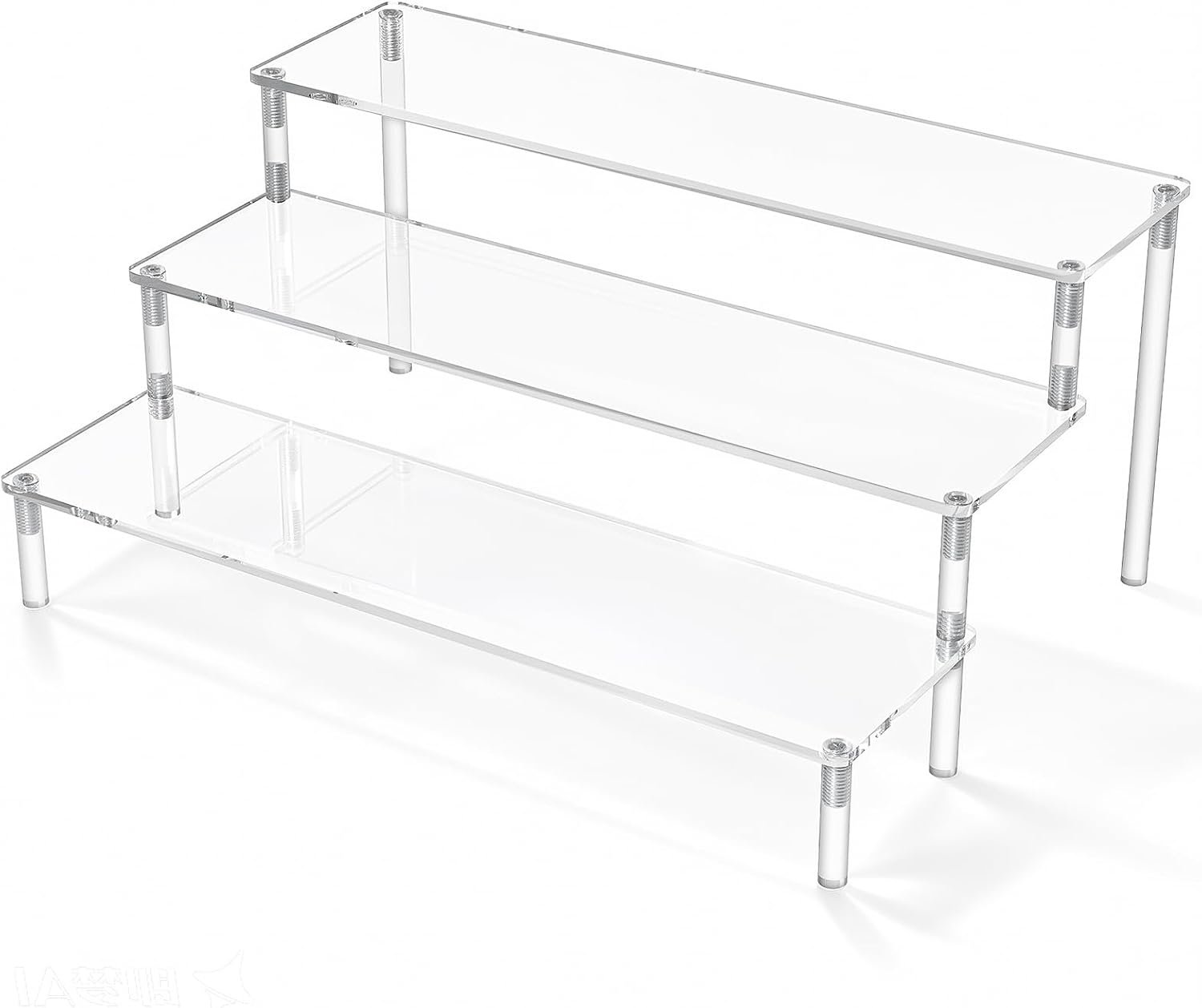 AZEAM Acrylic Display Riser, Clear Perfume Organizer, 3 Tier Cupcake Stand