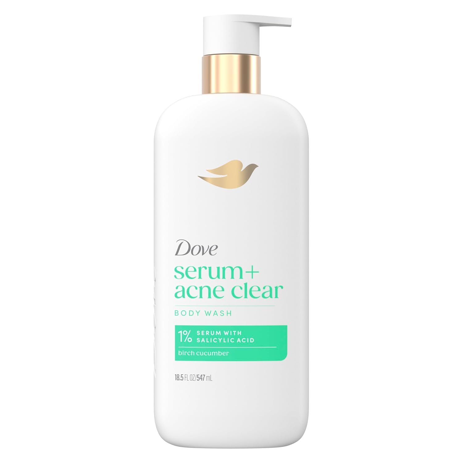 Dove Serum + Acne Clear Body Wash with 1% Salicylic Acid, 18.5 oz