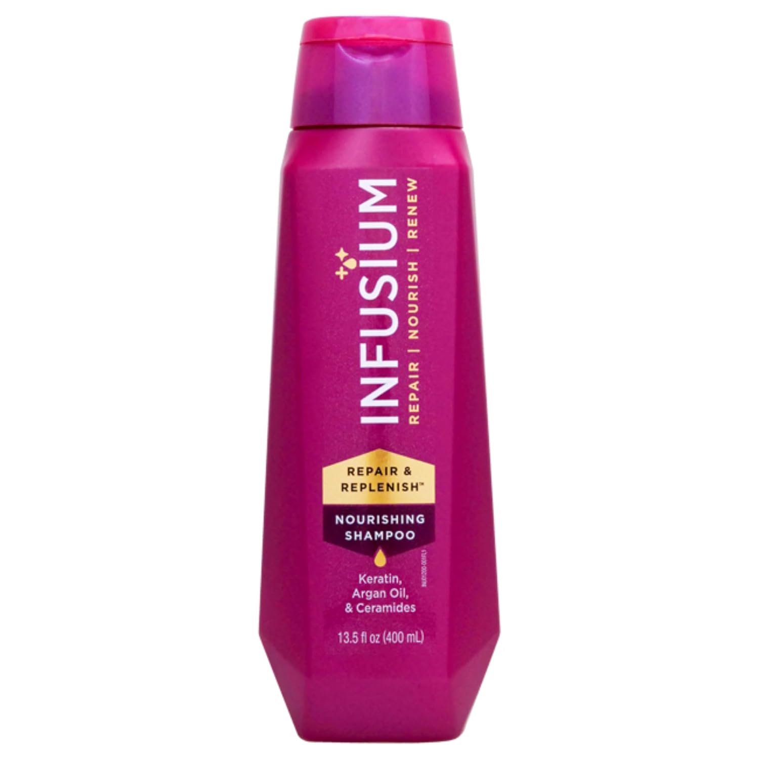 Infusium Repair and Replenish Nourishing Shampoo – Hydrating and Clarifying Shampoo for Build Up – Ceramides, Keratin, and Argan Oil – 13.5 oz